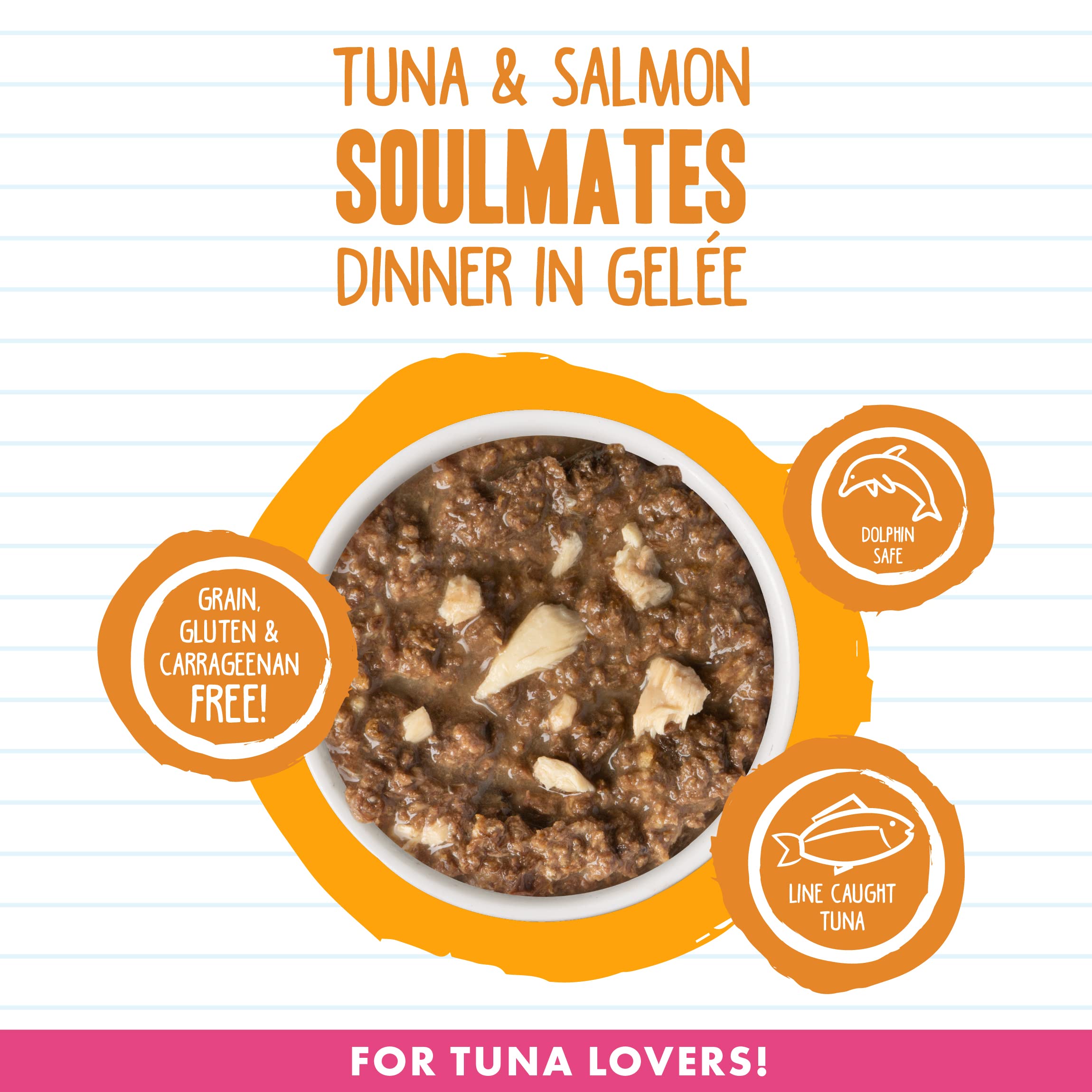 Weruva Best Feline Friend (B.F.F.) Grain-Free Cat Food, Tuna & Salmon Soulmates, 10-Ounce Can (Pack of 12)