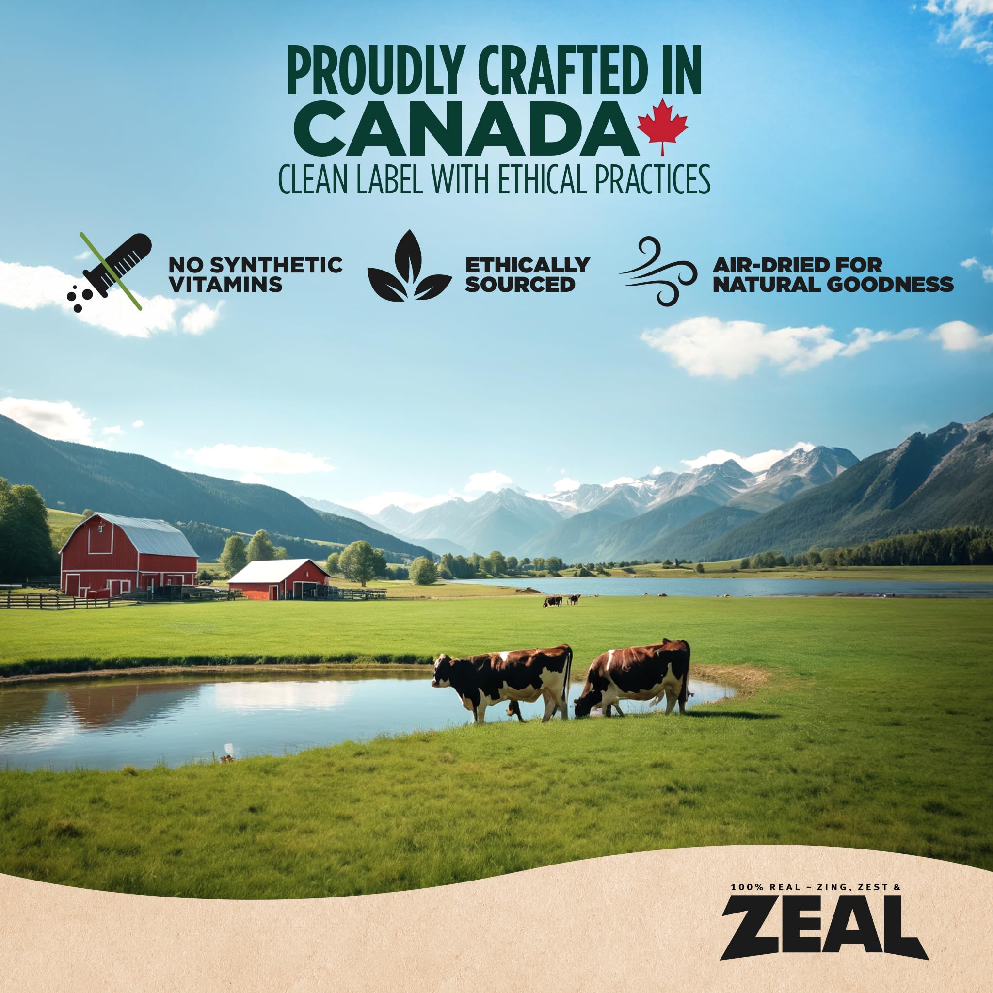 ZEAL Air-Dried Salmon & Duck Dog Food - Grain Free, Omega-3 Rich, 1 lb
