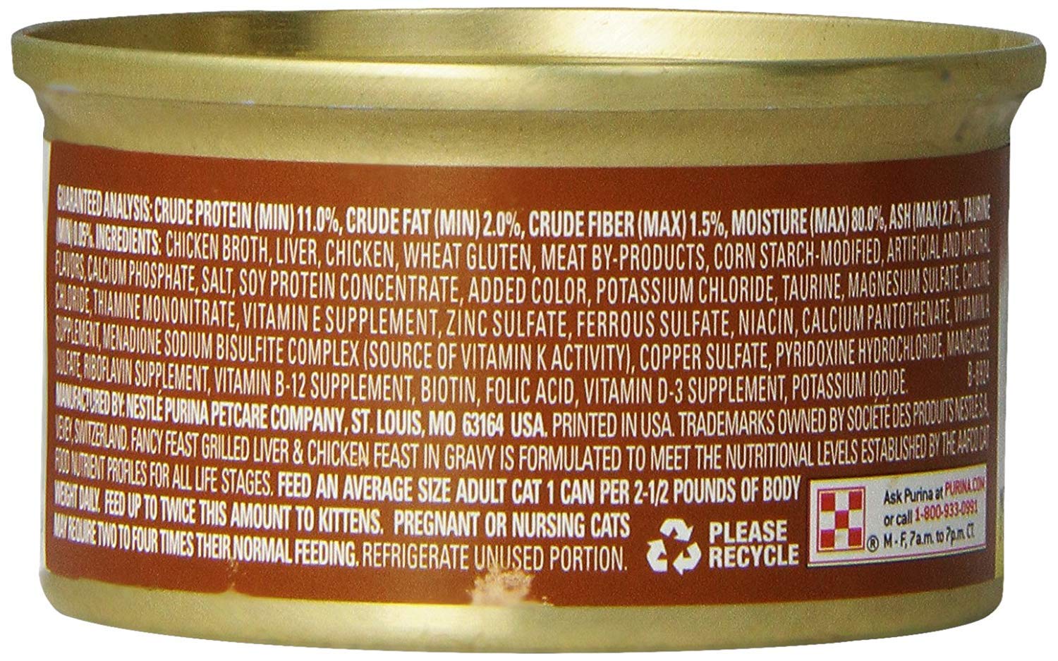Fancy Feast Grilled Liver & Chicken Feast In Gravy Canned Cat Food 24 - 3oz Cans
