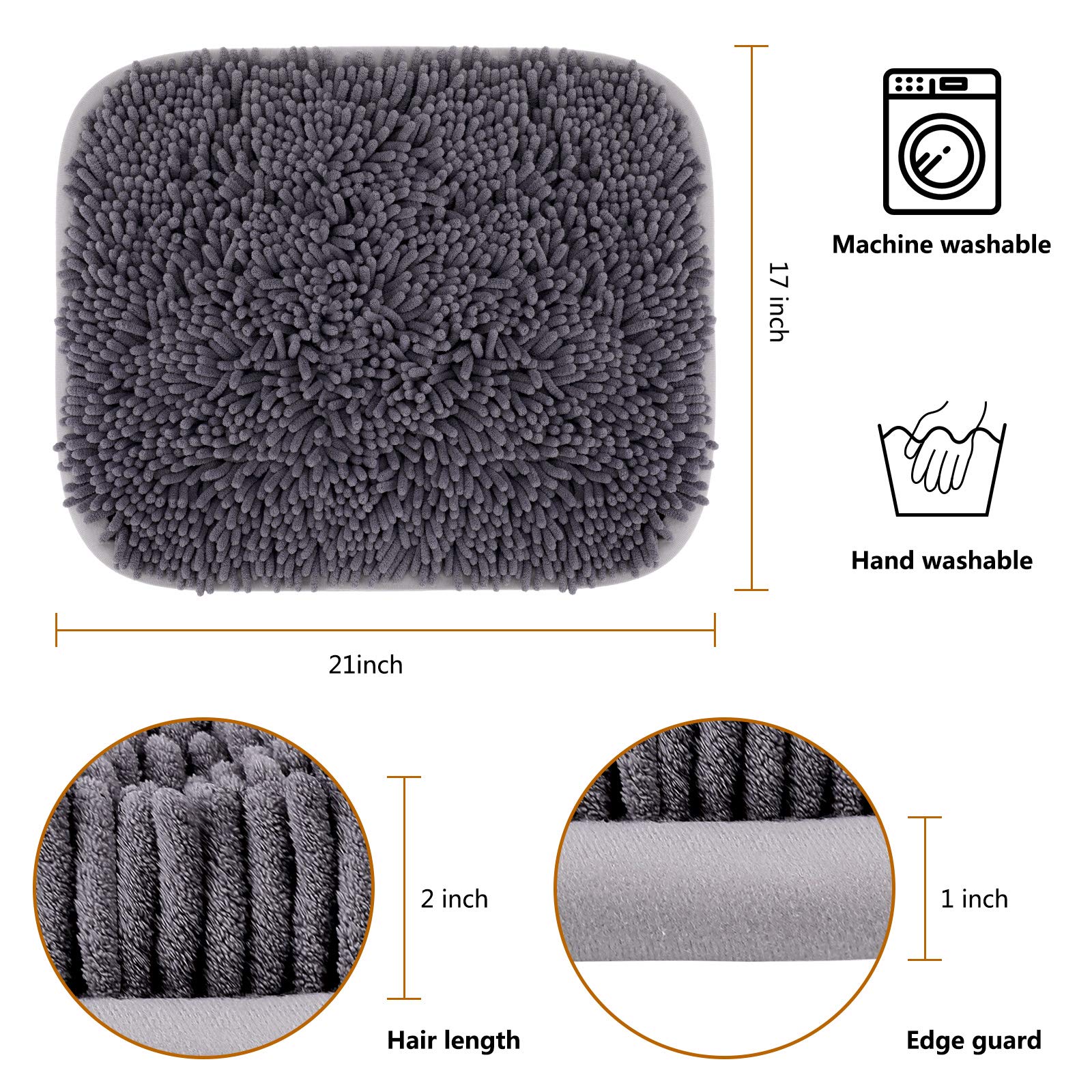 Snuffle Mat for Dogs, 17'' x 21'' Dog Sniffing Interactive Feeding Game Boredom, Puzzle Toys Encourages Natural Foraging Skills