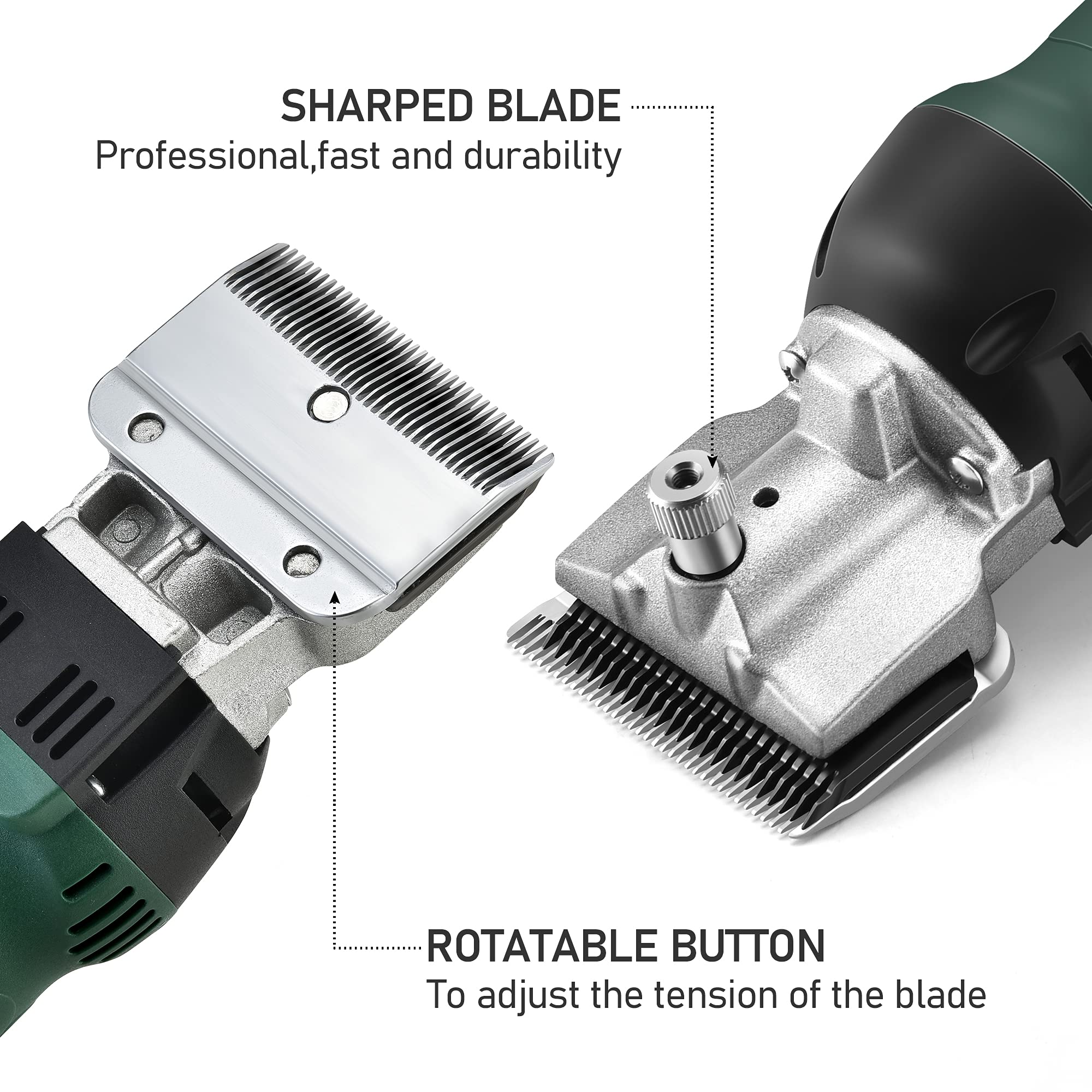 Horses Clippers,500W Professional Horse Grooming Kit, Pet Farm Supplies For Shaving Fur Wool In Horse, Cattle, Dog, Farm Livesto