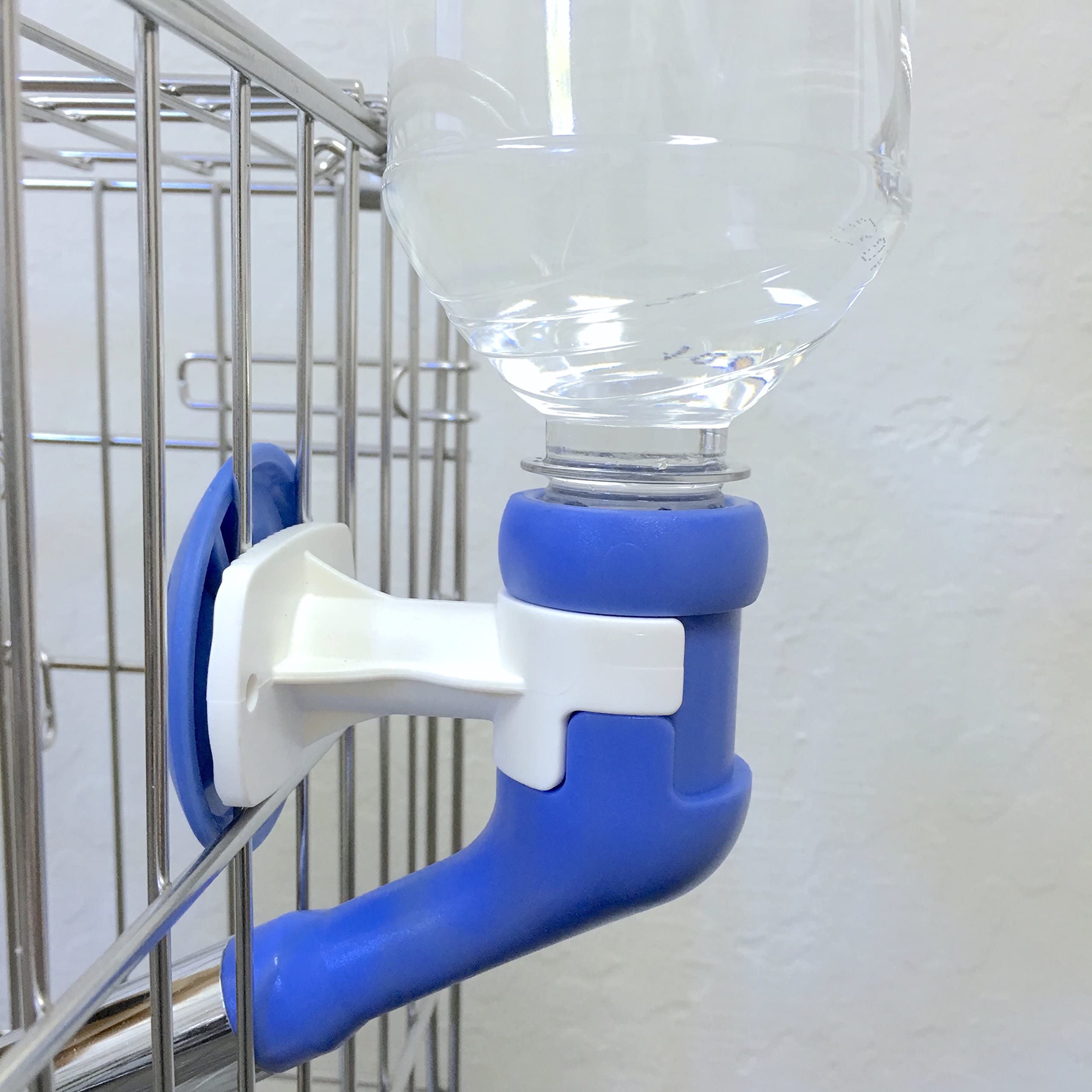 Choco Nose Patented Large No-Drip Water Bottle/Feeder Only For Large Size Dogs Over 50 Lbs - For Wire Cages, Crates Or Kennels. 16 Oz. X-Large Nozzle 22Mm, Blue (C570)