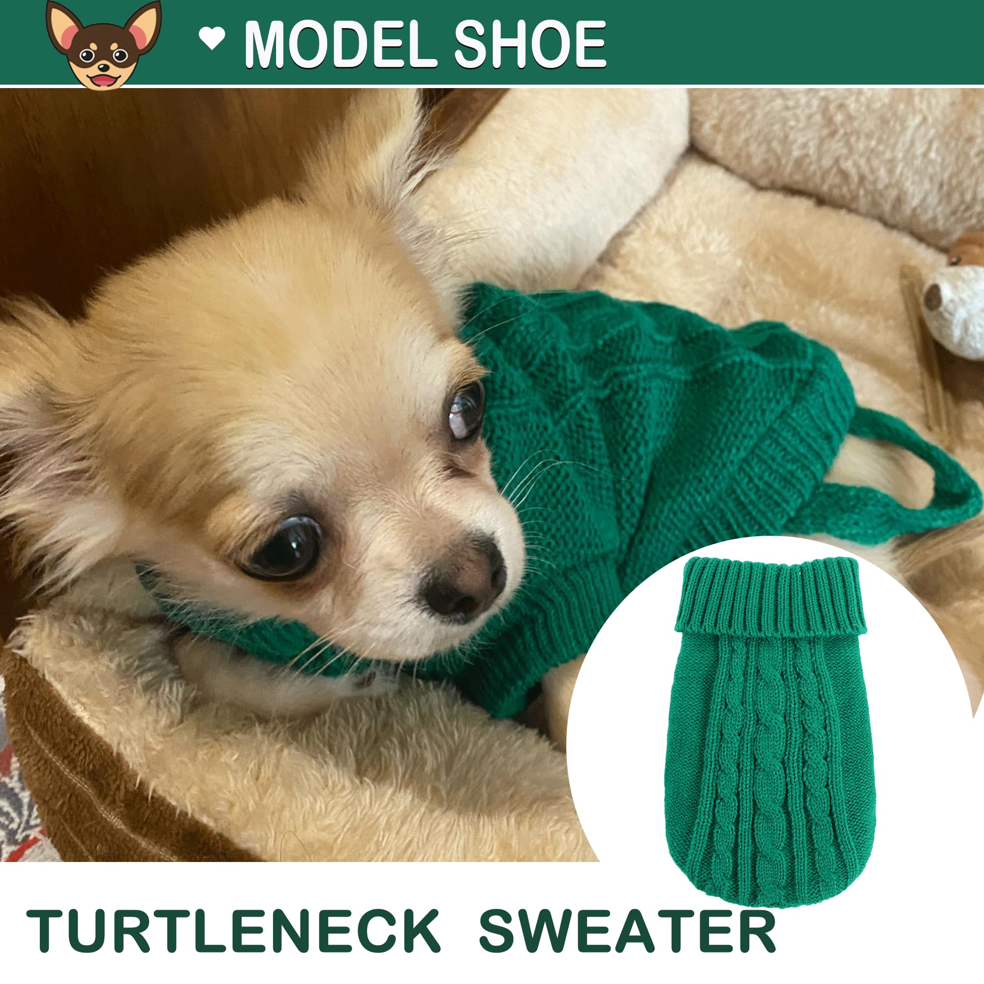 Winter Dog Clothes For Small Dogs Xs Dog Sweater Teacup Dog Clothes 2 Pieces Knitted Dog Sweaters Fall Chihuahua Yorkie Winter W