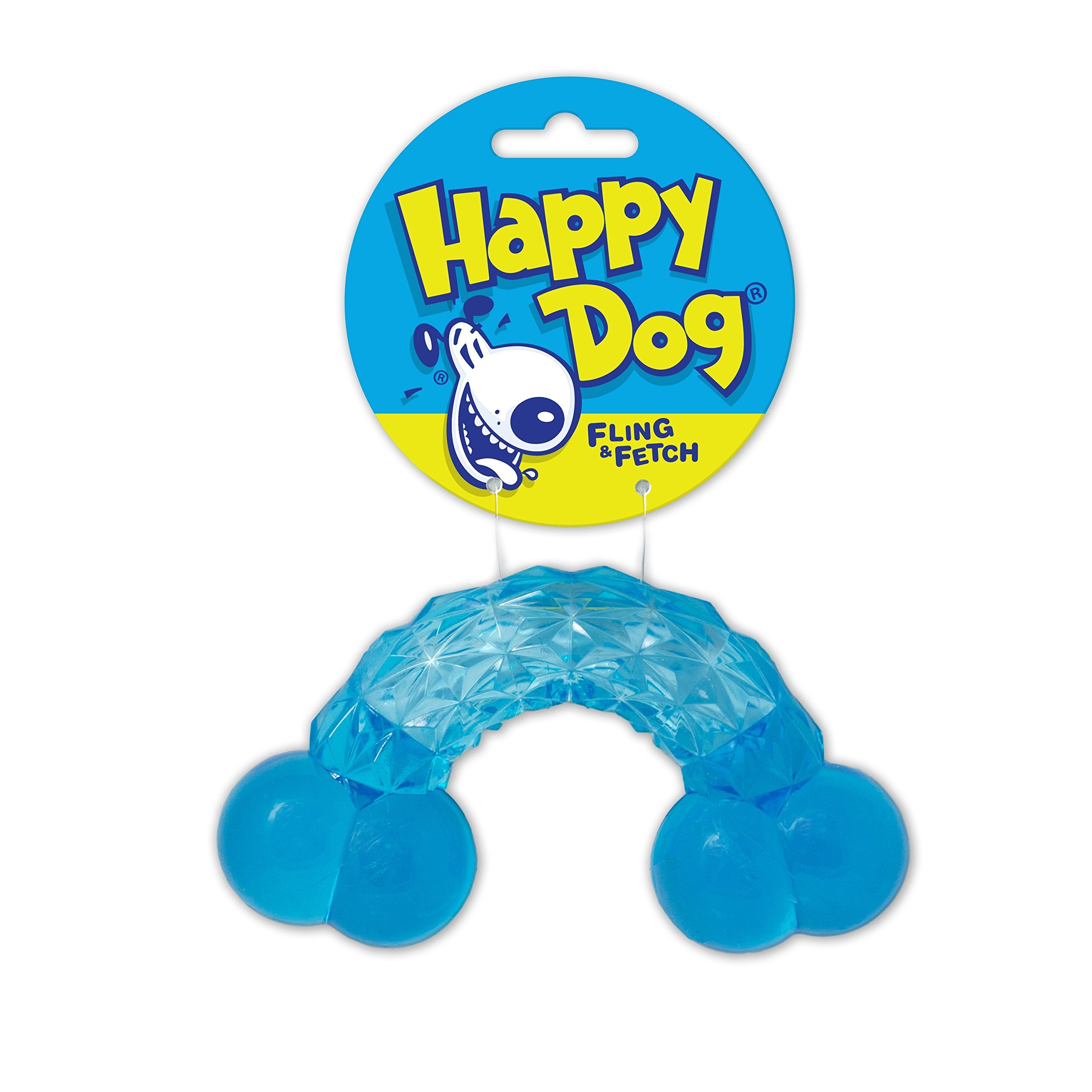 Happy Dog Fling & Fetch Diamond Bent Bone Toy For Dogs