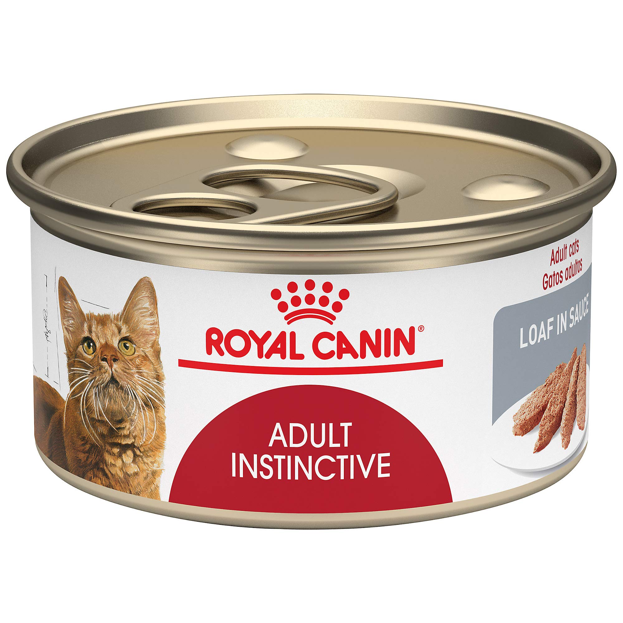 Royal Canin Feline Health Nutrition Adult Instinctive Loaf in Sauce Canned Cat Food, 3 oz can (24-count)