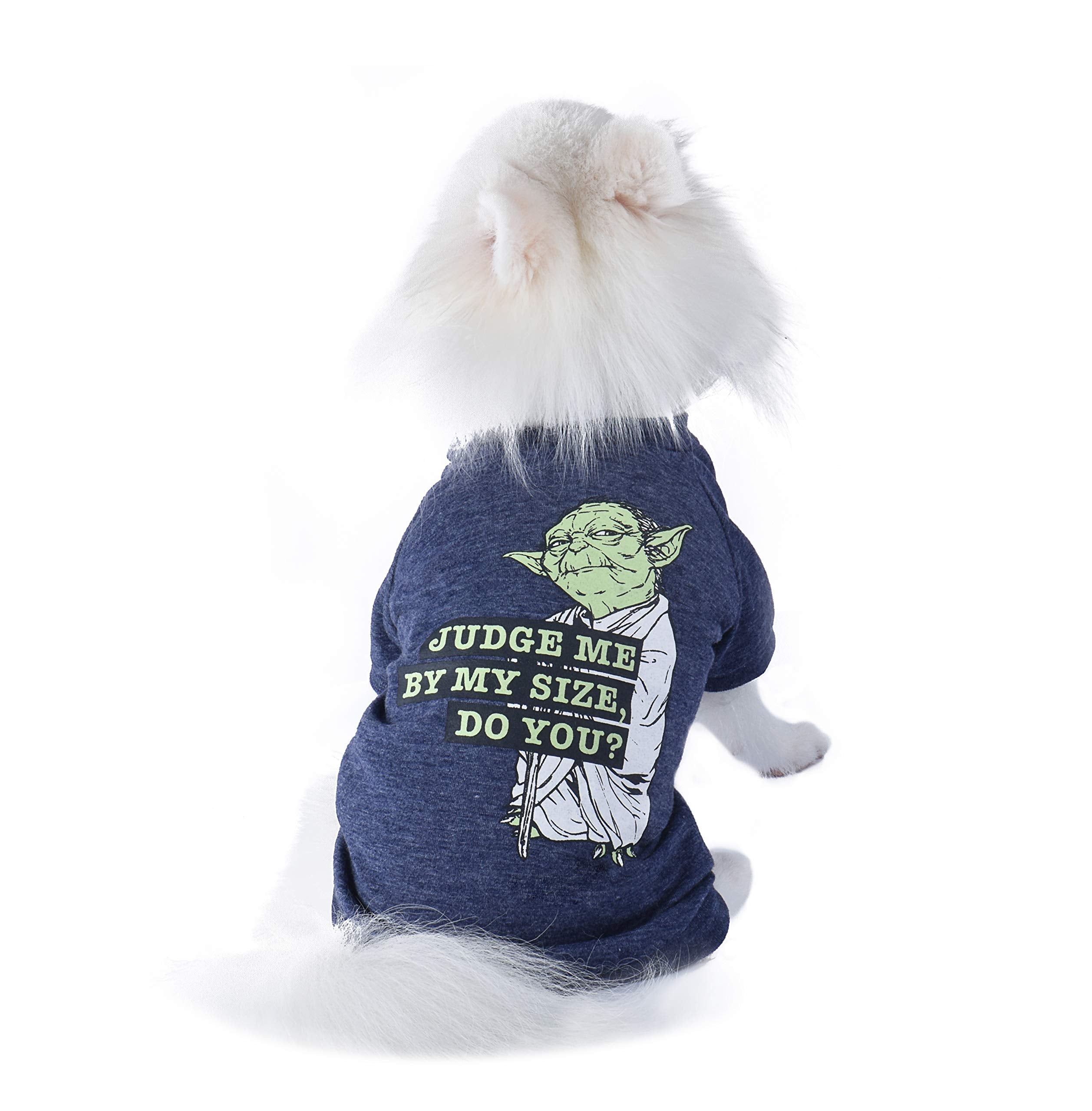 Star Wars For Pets Yoda 'Judge Me By My Size, Do You?' Dog Tee | Star Wars Dog Shirt For Large Dogs | Size Large | Soft, Cute, And Comfortable Dog Clothing And Apparel