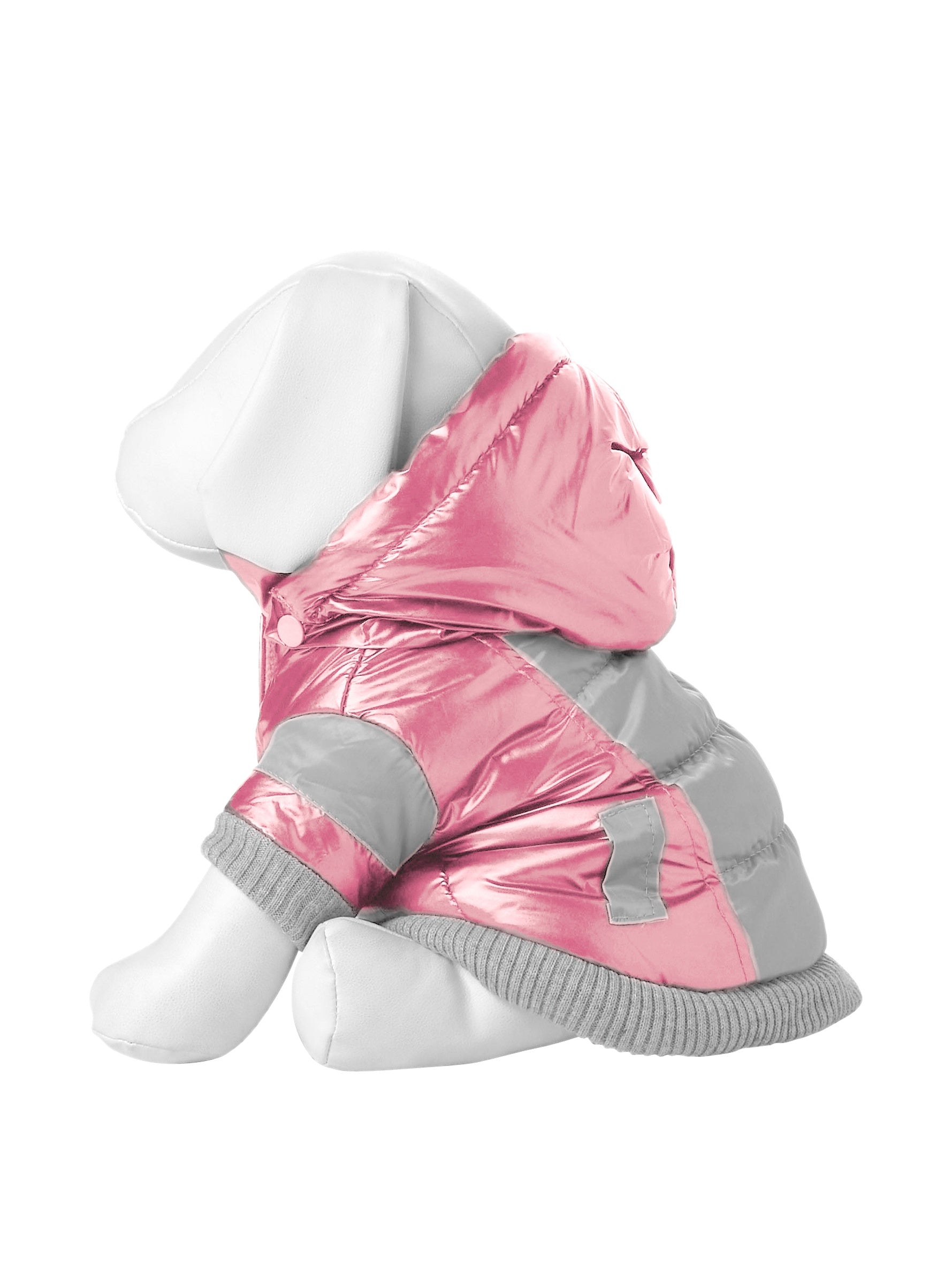 Pet Life Red Sporty Vintage Aspen Pet Ski Jacket, X-Small, Pink / Grey