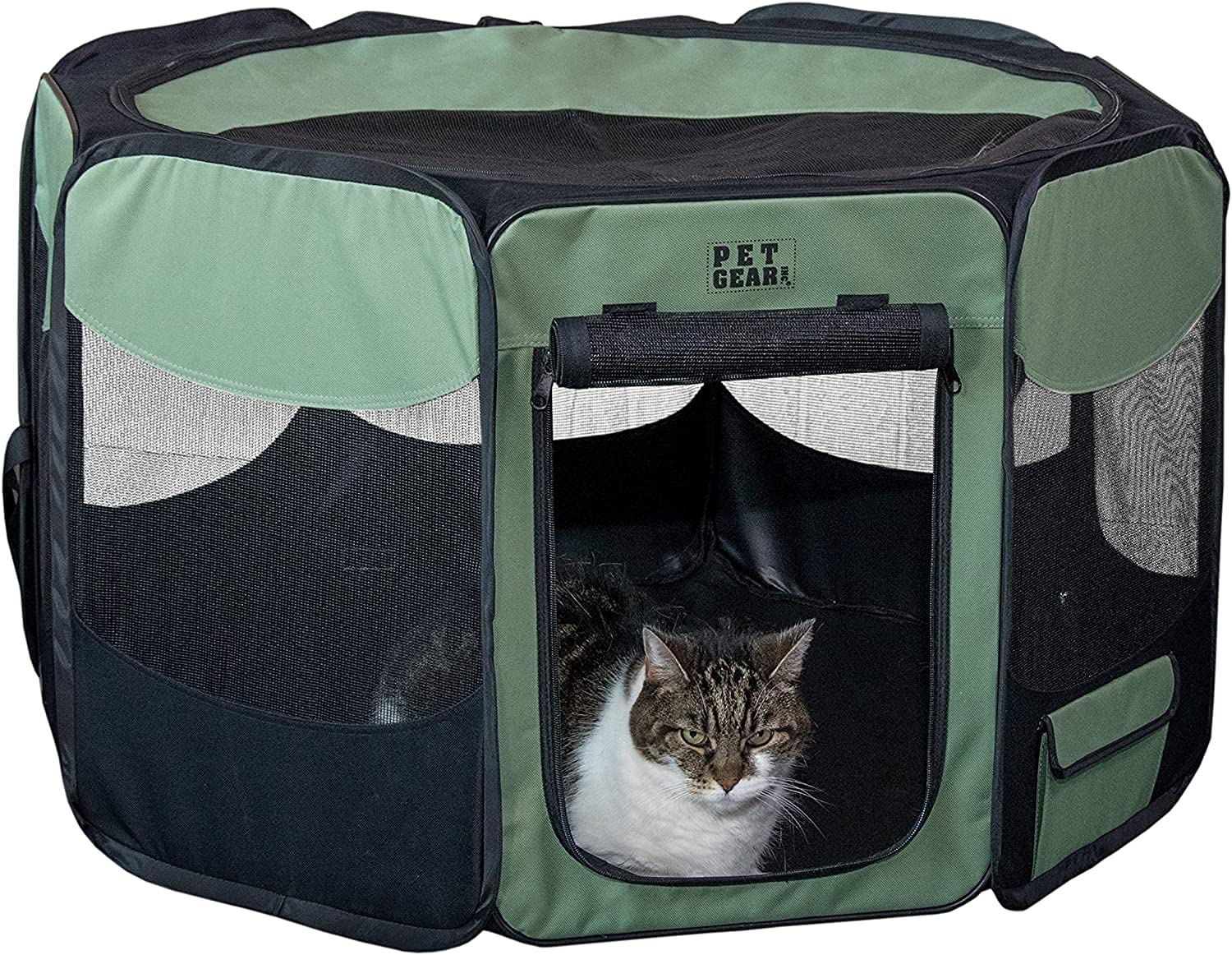 Pet Gear Travel Lite Portable Play Pen/Soft Crate With Removable Shade Top For Dogs/Cats/Rabbits, Easy-Fold + Built-In Stay Fold