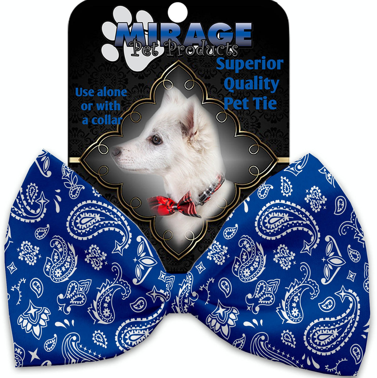 Mirage Blue Western Pet Bow Tie