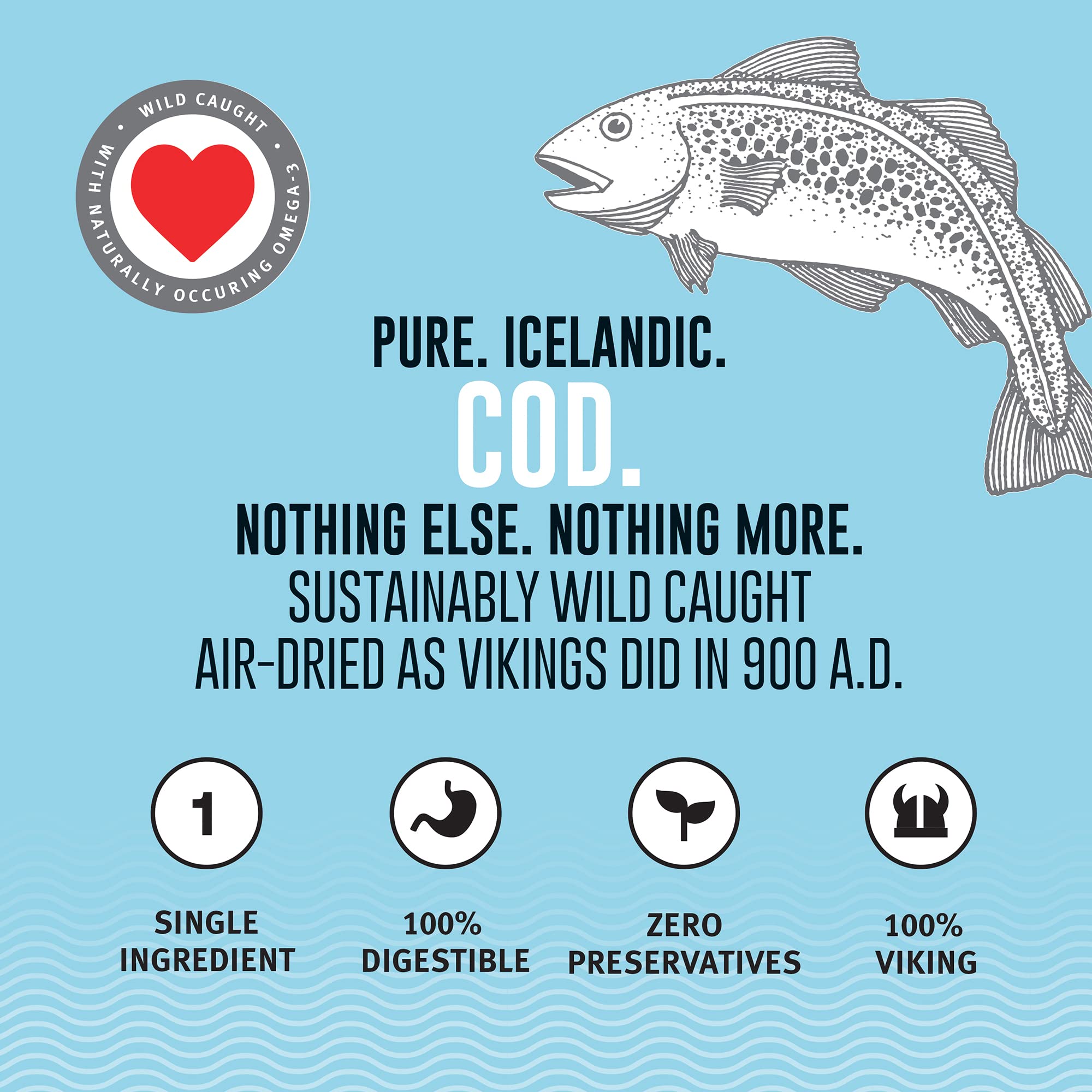 Icelandic+ Cod Fish Chips Dog Treat 2.5-oz Bag
