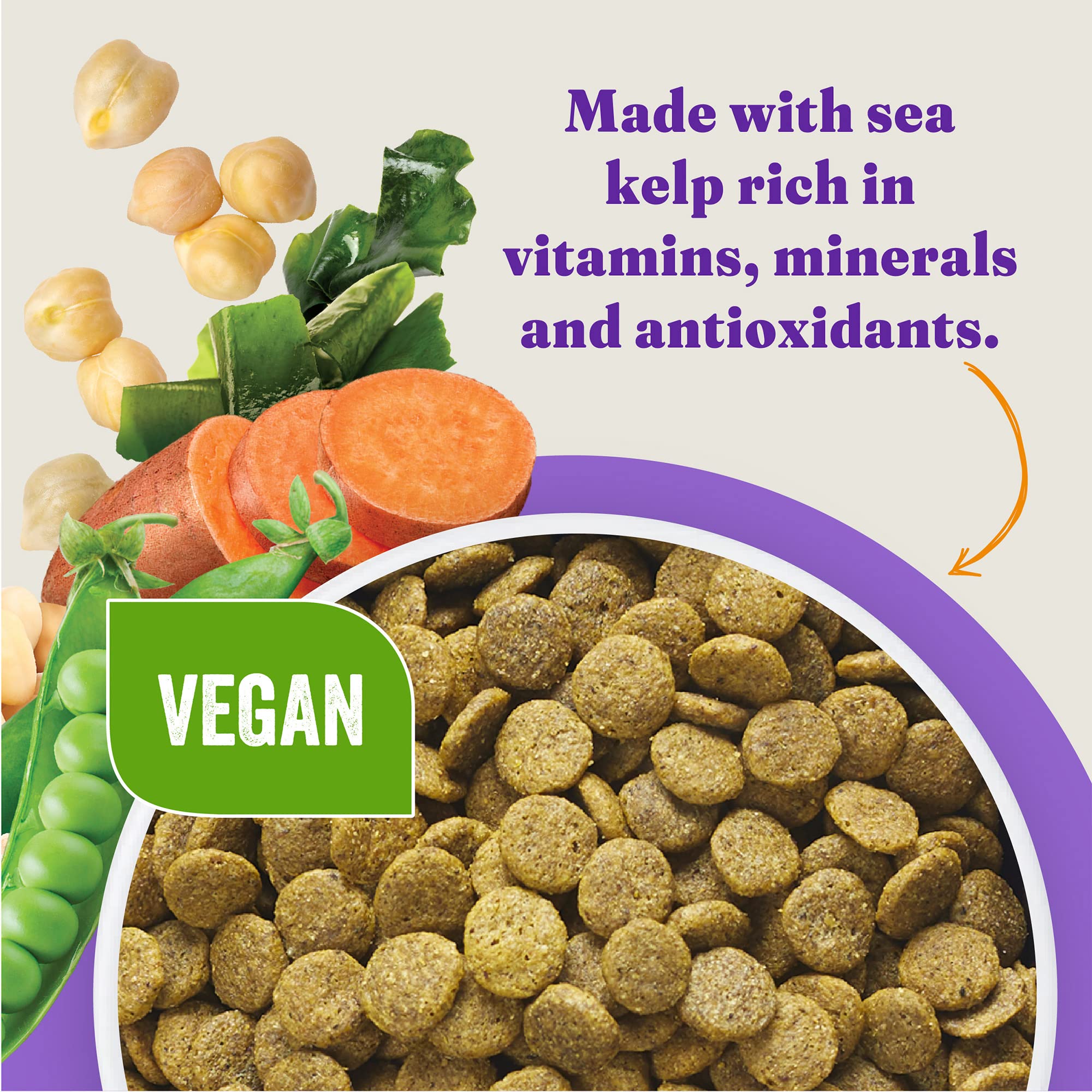 Halo Holistic Vegan Dog Food, Plant-Based Recipe with Kelp, Dry Dog Food, Complete Digestive Health, Kibble for Adult Dogs, 3.5