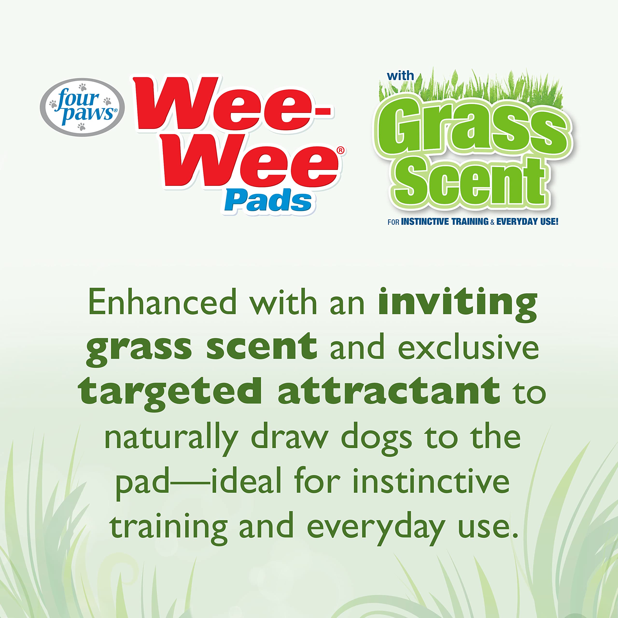 Four Paws Wee-Wee Ultimate Attractant Dog Pee Pads For Instinctive Training, Leak-Proof Floor Protection Dog & Puppy Quilted Pot