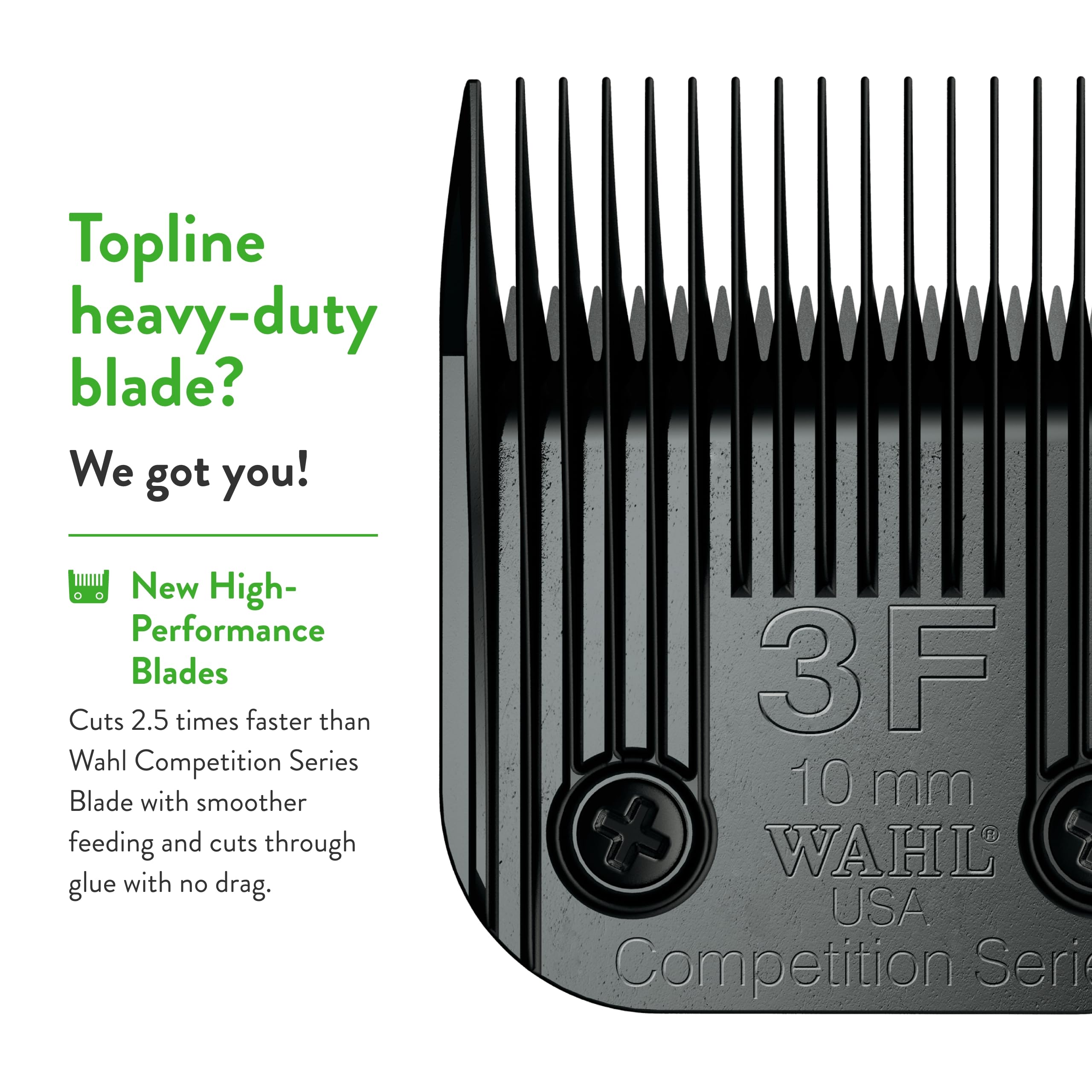 Wahl Professional Animal 3F Full Extra Coarse Ultimate Competition Series Detachable Blade With 25/64-Inch Cut Length (2376-500)