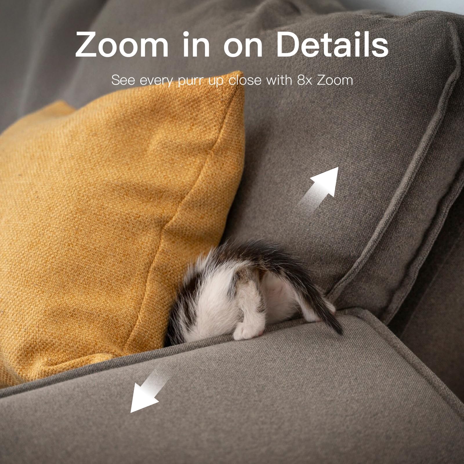 Vimtag Indoor 2.5K/4Mp Pet Camera For Home Security Pet Dog Cat Baby With Phone App, 2-Way Audio Night Vision, Ai Human/Sound/Mo