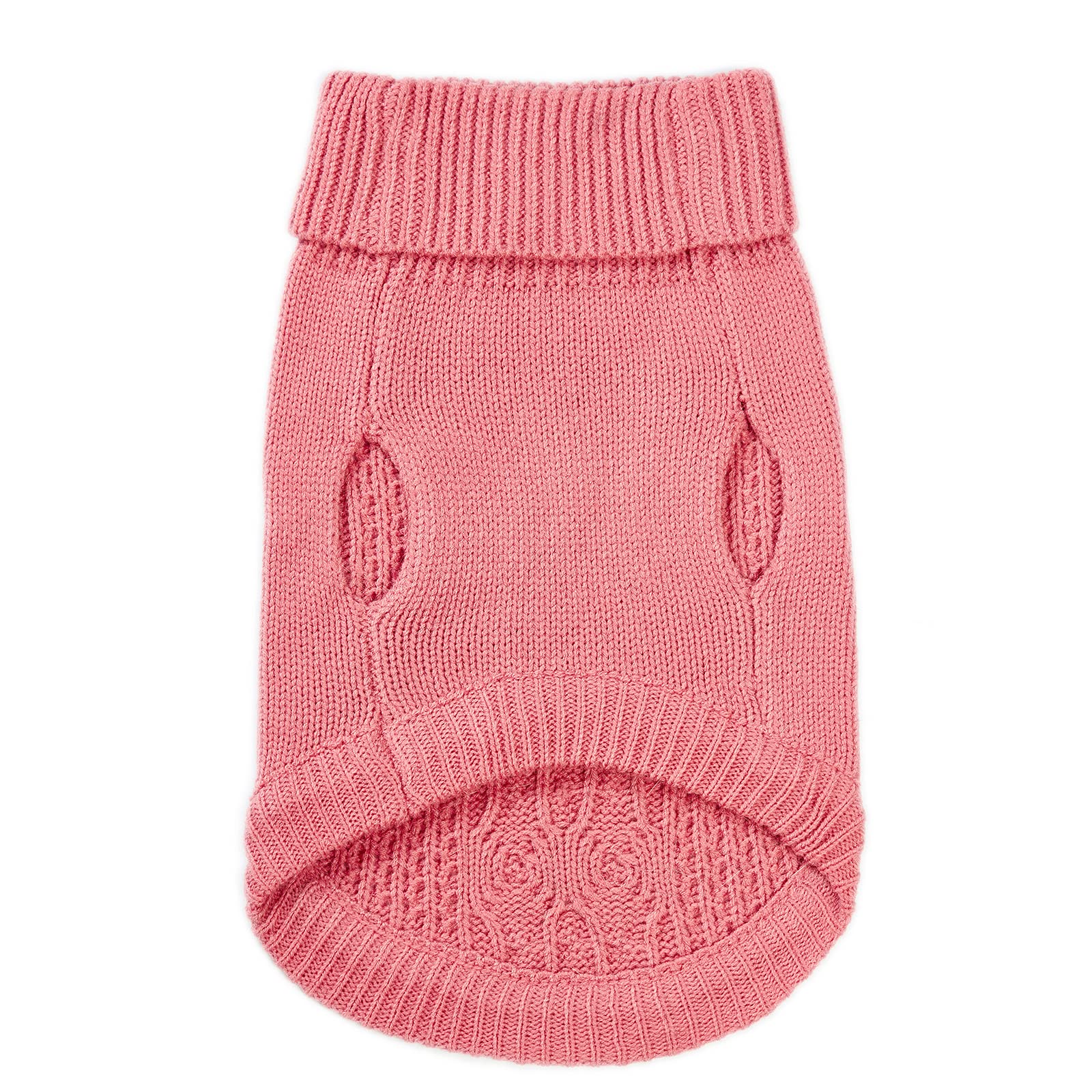 Jnancun Cat Sweater Turtleneck Knitted Sleeveless Cat Clothes Warm Winter Kitten Clothes Outfits For Cats Or Small Dogs In Cold Season (Large, Pink)