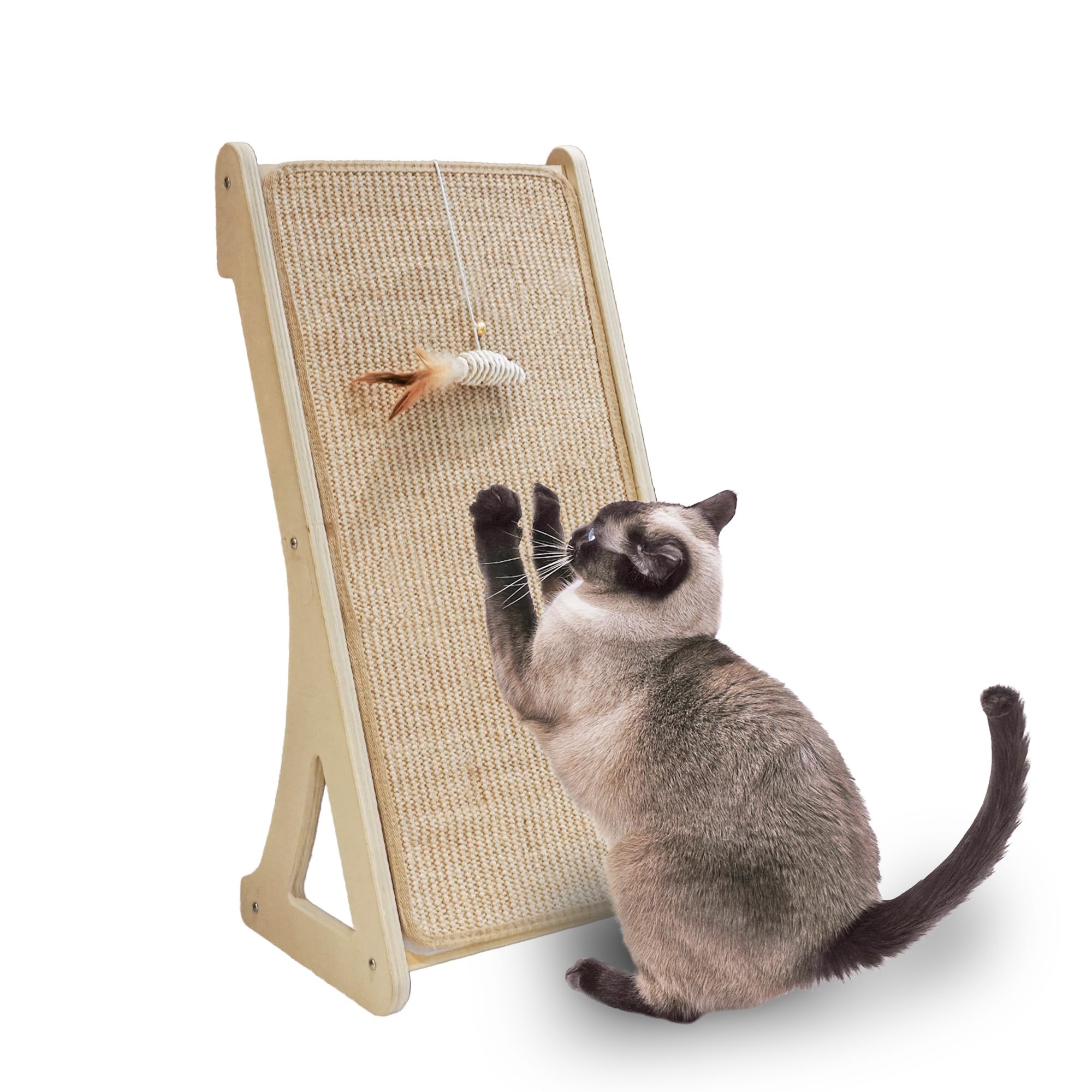 Meeyoview Cat Scratcher, L Shape Cat Scratching Pad, Sisal Cat Scratch Board For Indoor Cats, Wall Furniture Protector With Catn