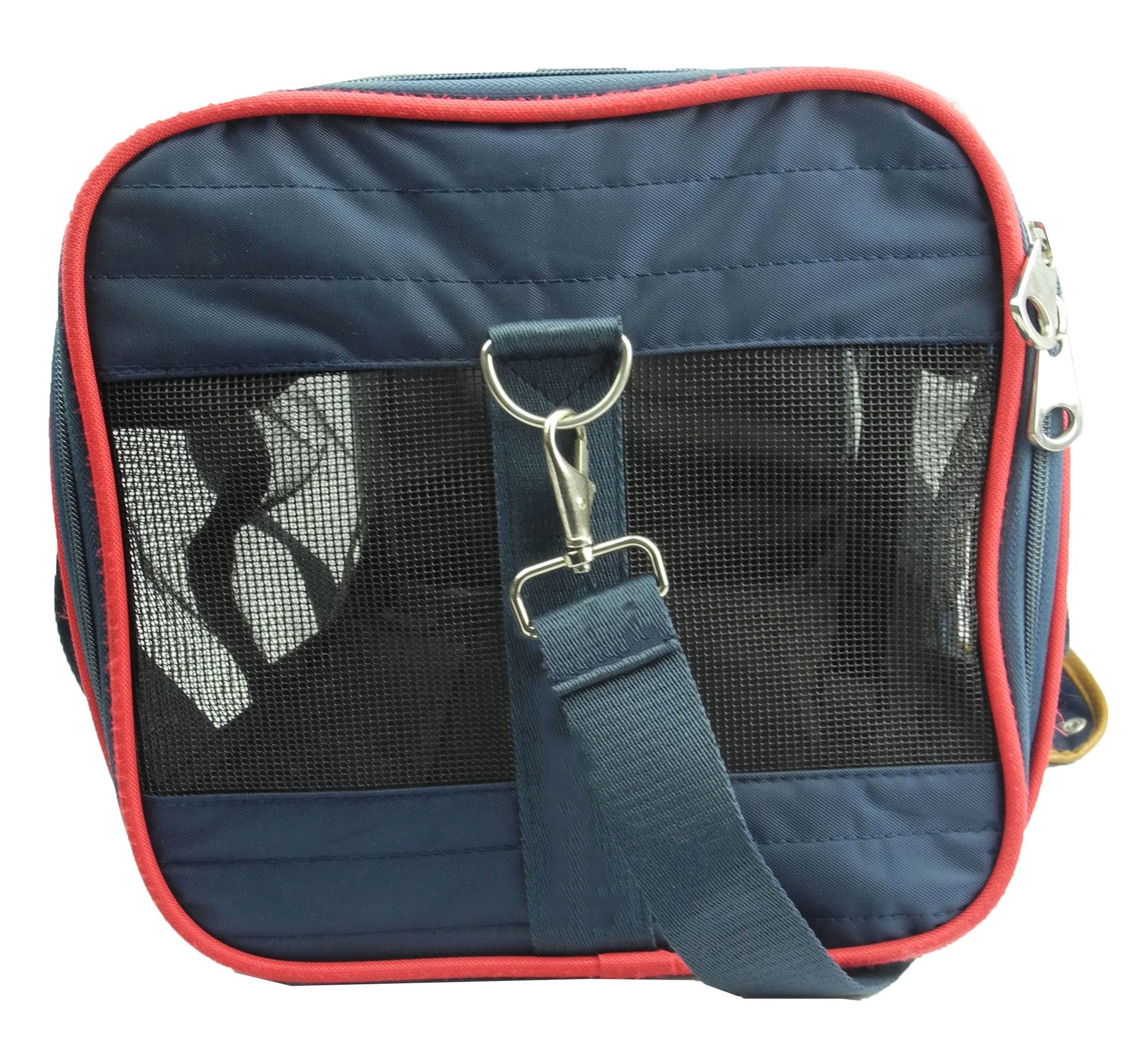 Pet Life 'Aero-Zoom' Airline Approved Pet Carrier - Folding Zippered Travel Cat and Dog Carrier - Wired Pet Crate Travel Dog Carrier Includes Over-The-Shoulder Straps and Sherpa Pet Pad
