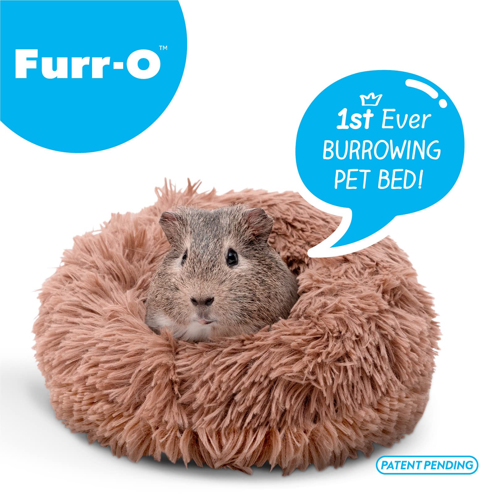 Paw Inspired Furr-O Burrowing Pet Bed For Guinea Pigs And Other Small Animals (Tan)