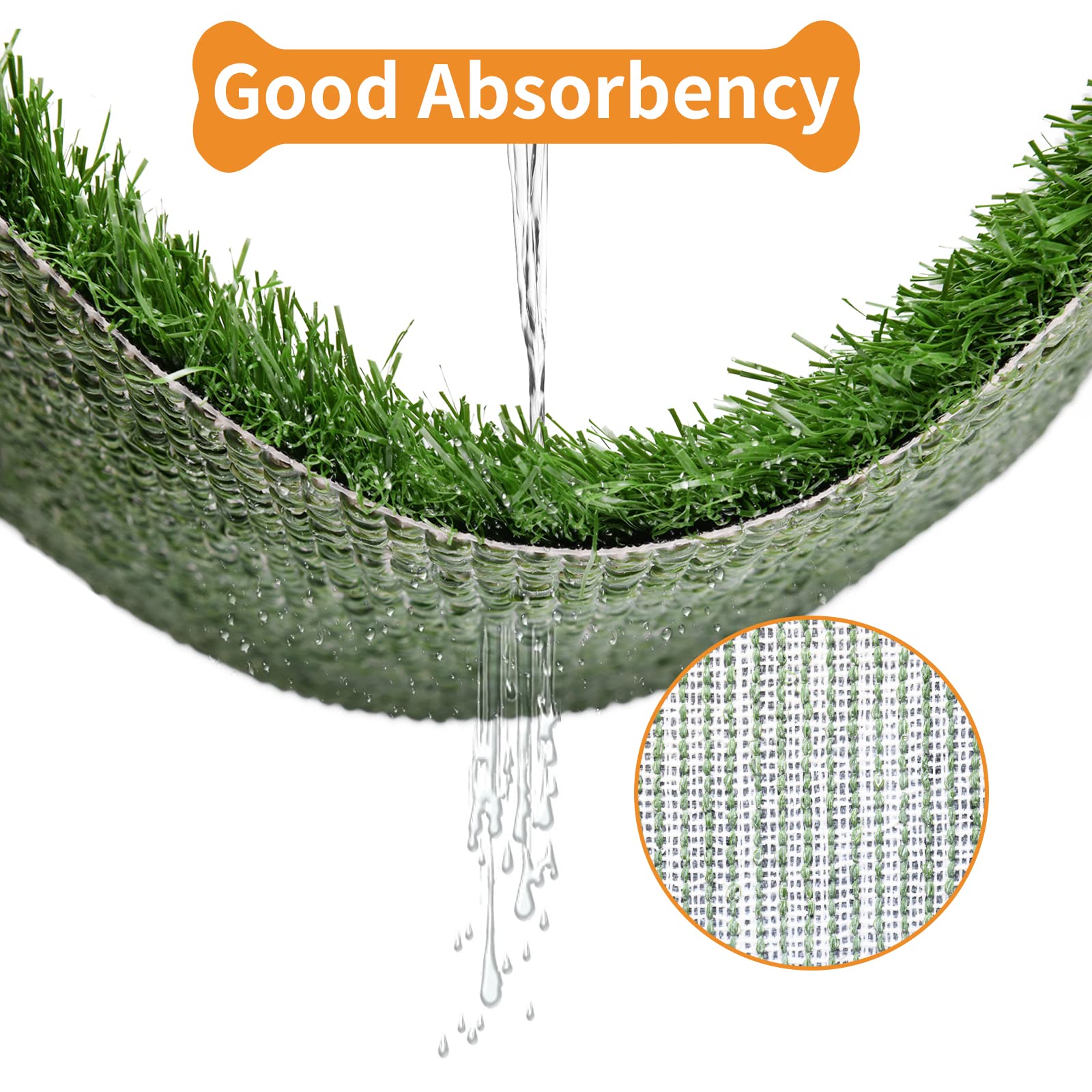 Loobani Large Dog Grass Pad With Tray - Dog Litter Box - Indoor Potty For Apartment And Patio Training - With 2 Packs Grass Pee