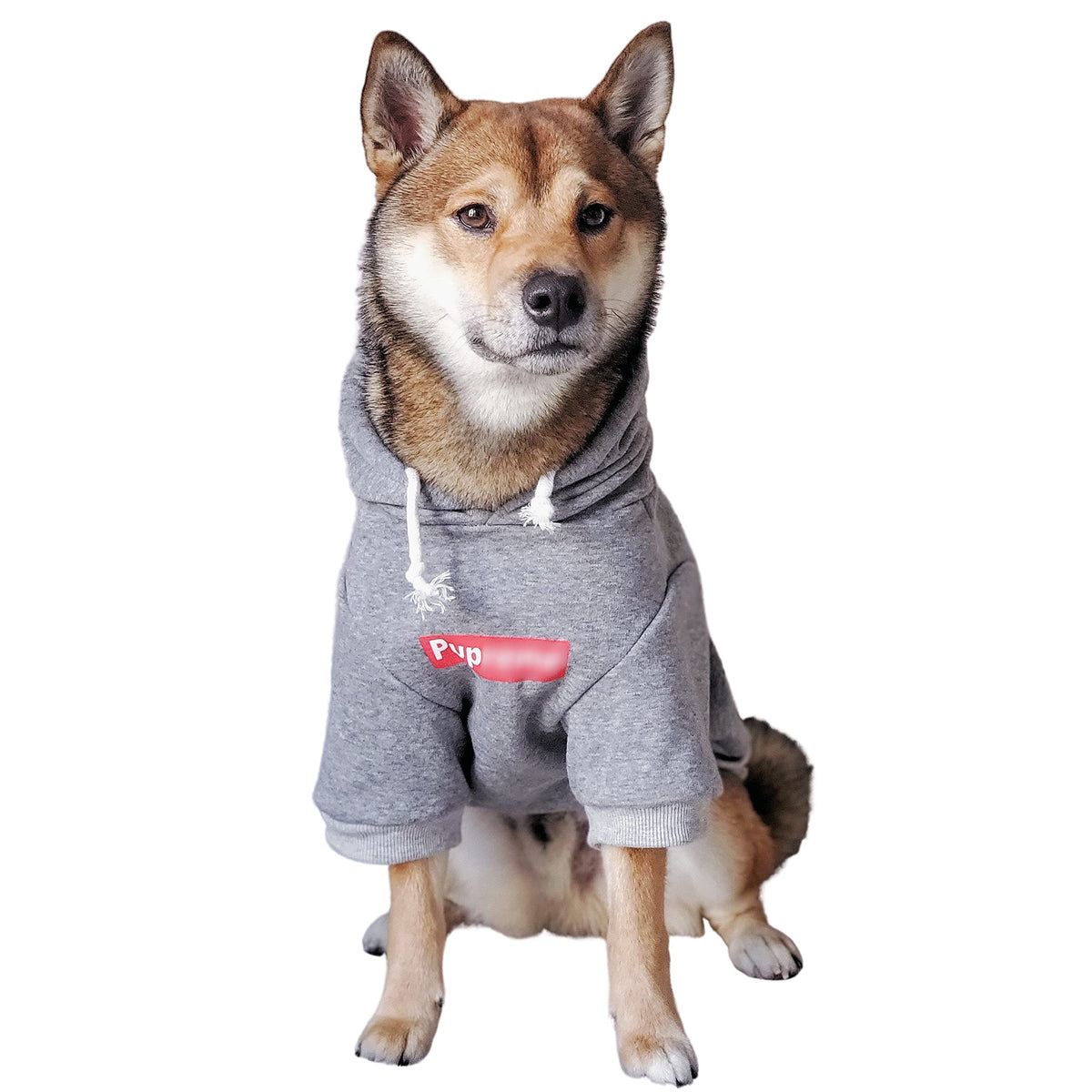 Chochocho Pup Dog Hoodie, Dog Sweater, Fashion Dog Clothes, Pet Clothing Cotton Cat Hoodies Stylish Streetwear Sweatshirt Gray T