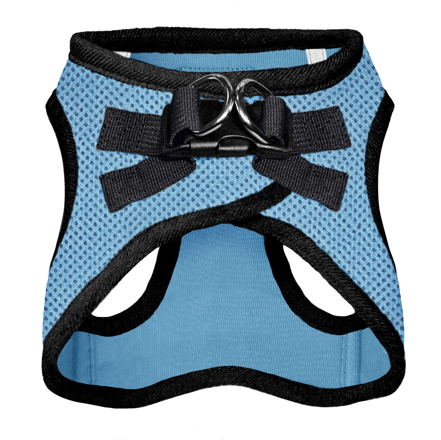 Voyager Step-In Air Dog Harness - All Weather Mesh Step In Vest Harness For Small And Medium Dogs And Cats By Best Pet Supplies - Harness (Baby Blue/Black Trim), Xl (Chest: 20.5-23')