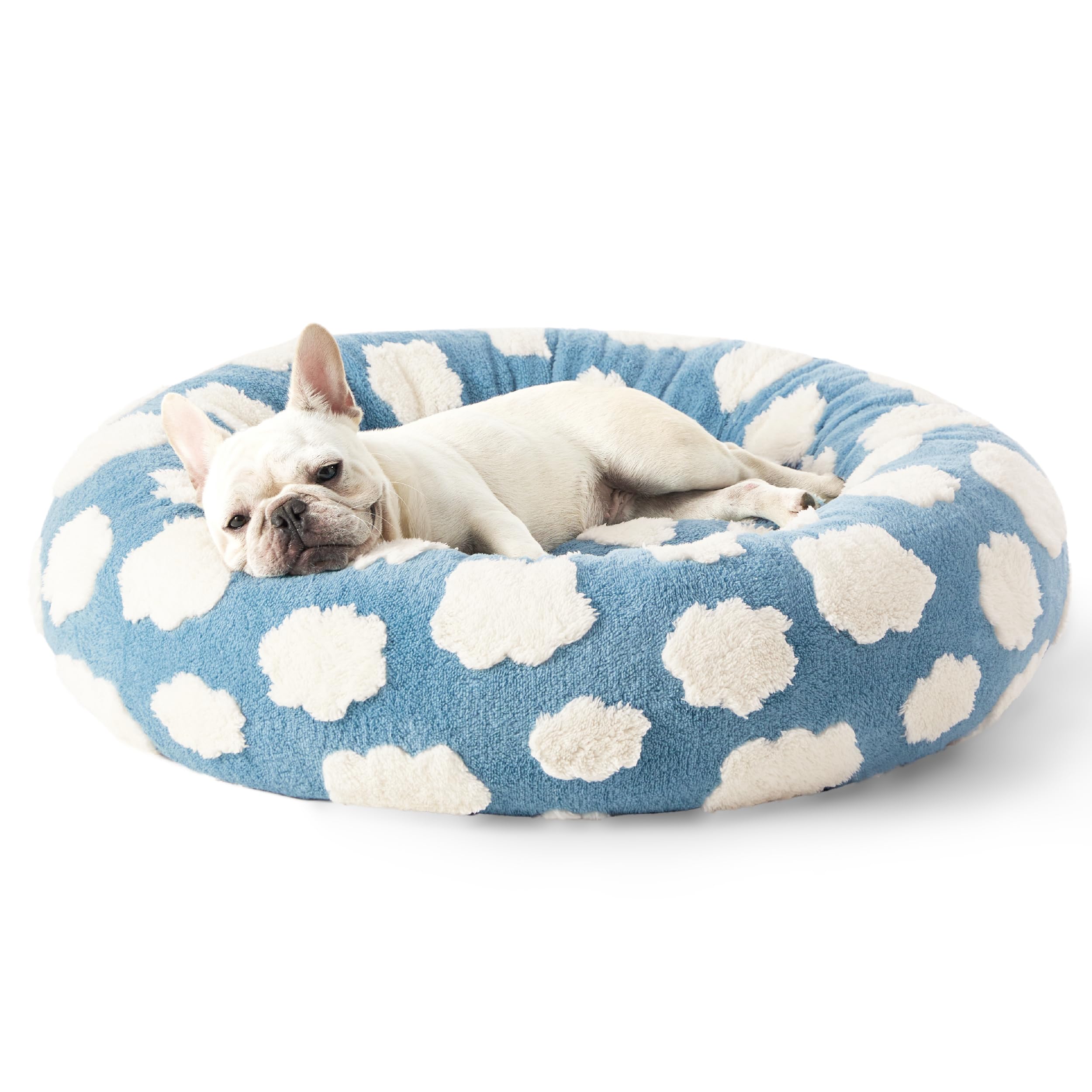 Lesure Donut Dog Bed Medium Size Dog - Round Cat Beds For Indoor Calming Pet With Washable Cover, Cute Modern Puppy Beds With Ja
