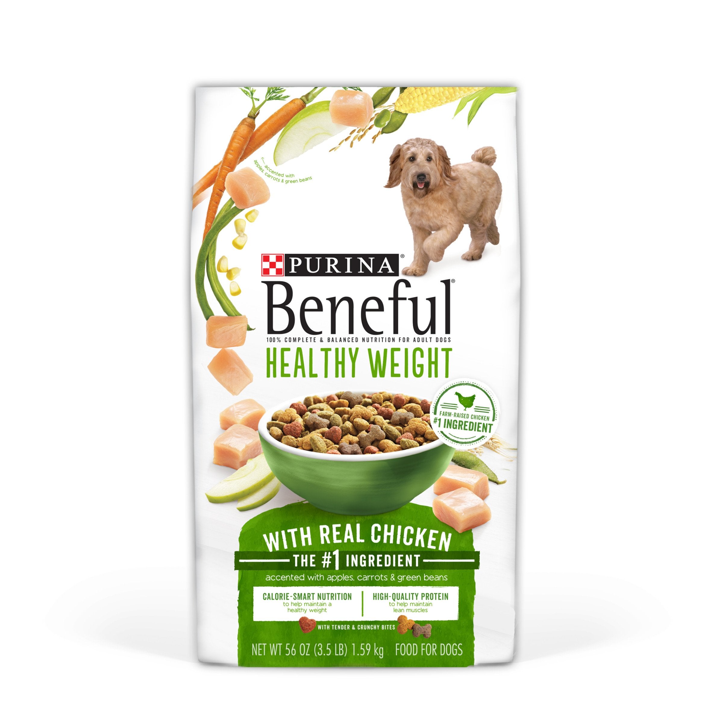 Purina Beneful Healthy Weight Dry Dog Food, Healthy Weight With Farm-Raised Chicken - (6) 3.5 lb. Bags