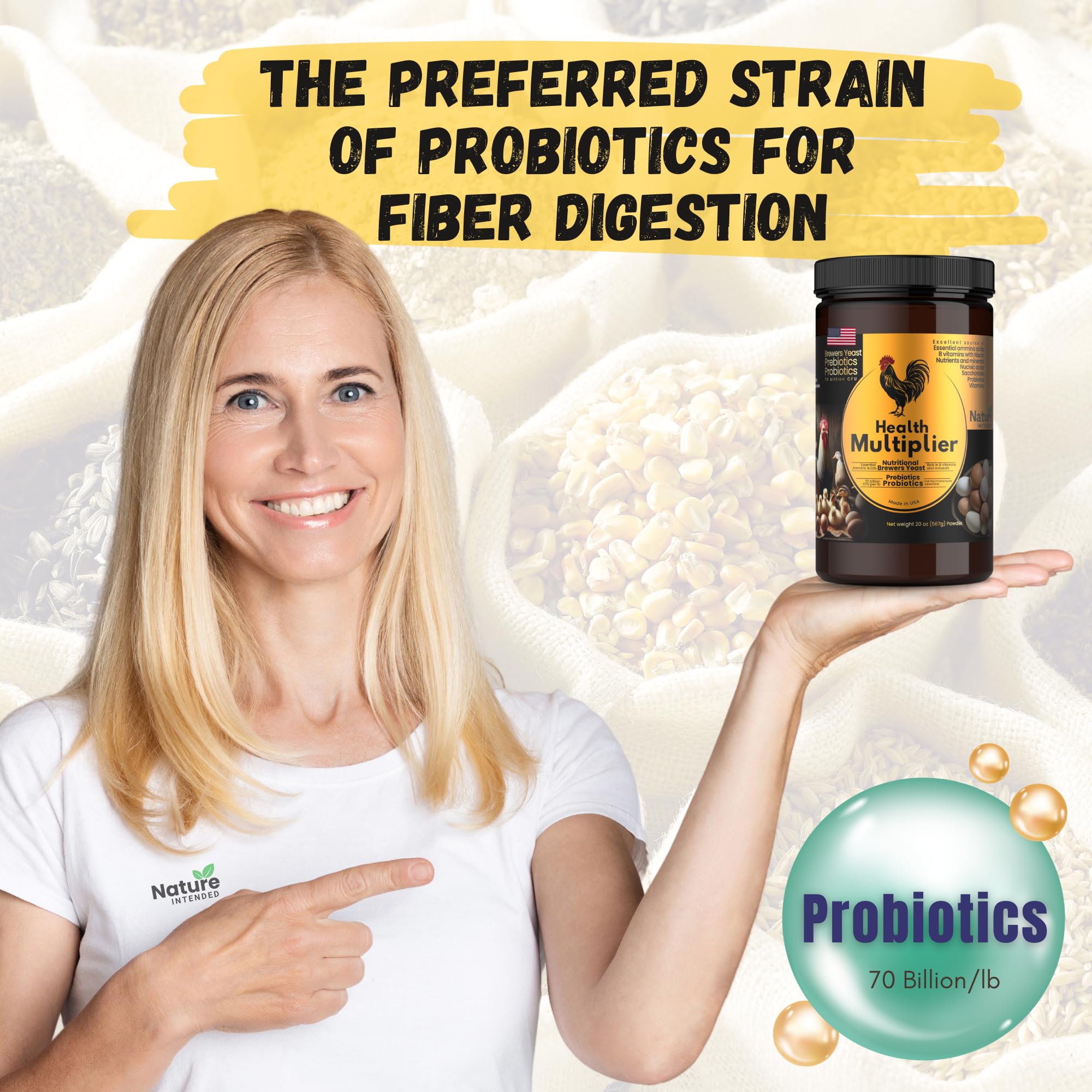 Health Multiplier Brewers Yeast for Ducks, Chicken Probiotic, Niacin for Ducks, Chicken Vitamins, Chick Probiotics, Baby Chick