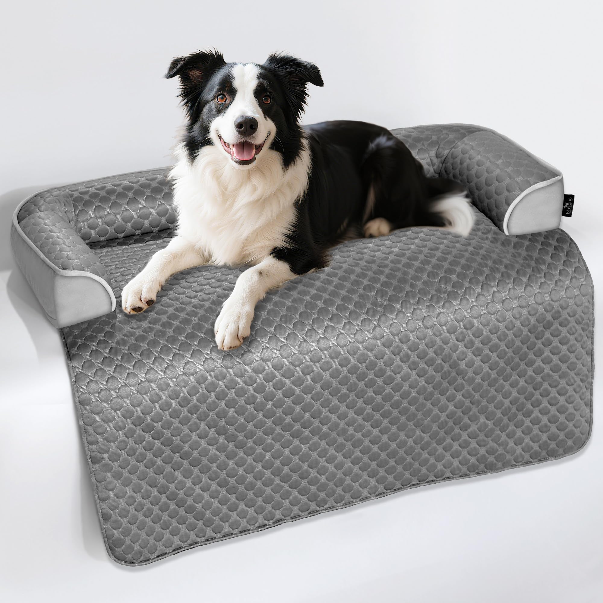 Blunique Xl Cooling Dog Bed, 45 X 37 Inch Waterproof Couch Cover For Dogs Washable, Non-Slip Bottom Self Cooling Mat For Dogs, D