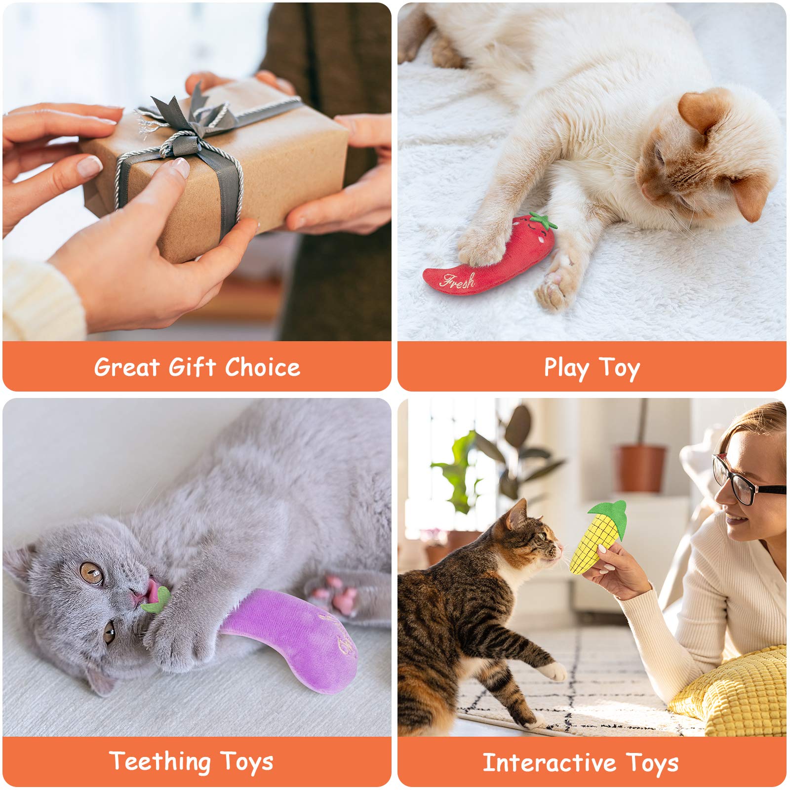 Etekyer Catnip Toys, Cat Toys, Cat Toys For Indoor Cats, Catnip Toys For Cats, Cat Toys With Catnip, Interactive Cat Toy, Cat Chew Toy, Cat Pillow Toys, Cat Toys For Kittens Kitty