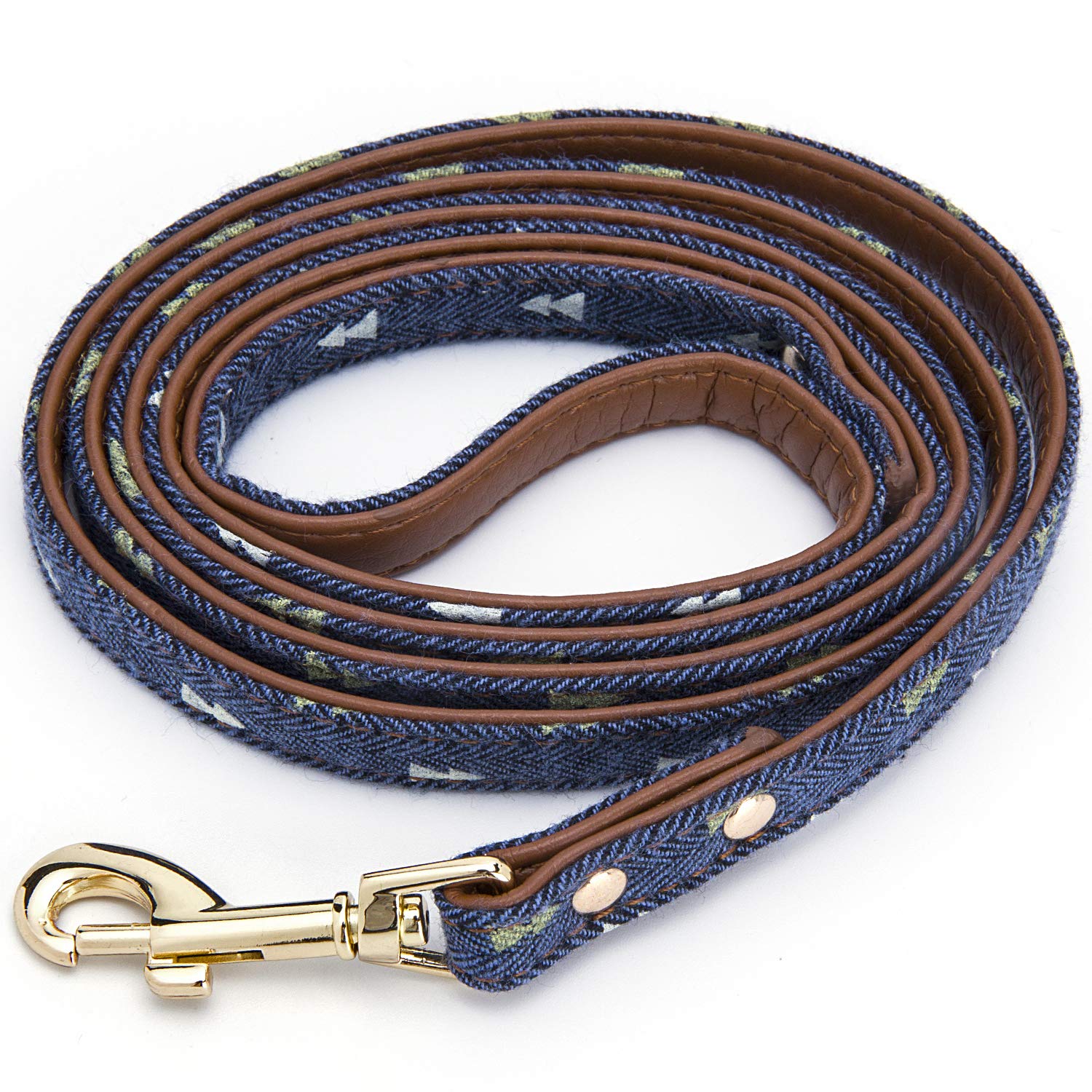 Strawberryec Puppy Leash For Small Dogs Cute Leather Navy Leashes (Leash-Navy)