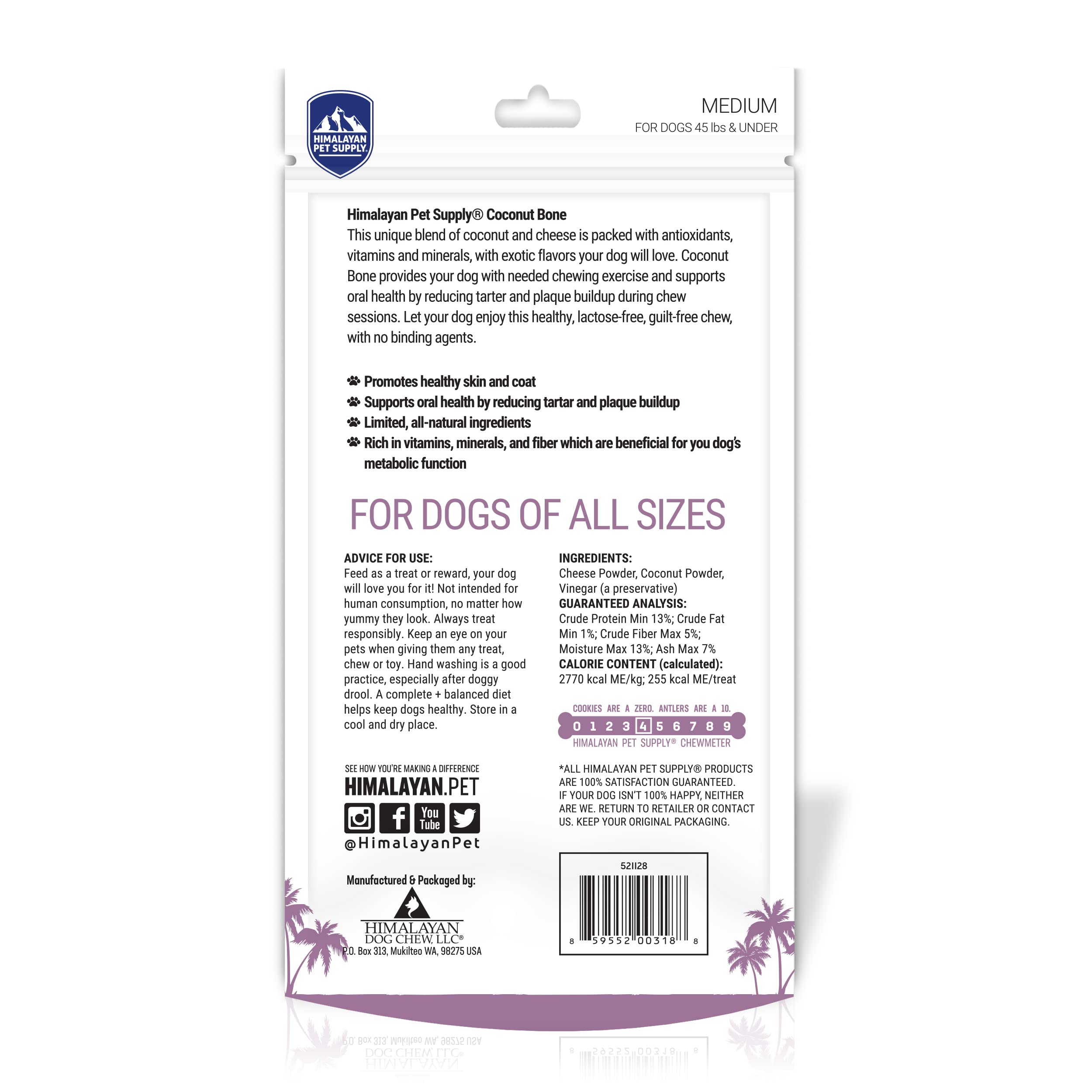 Himalayan Dog Coconut Bone Medium 3.25Oz