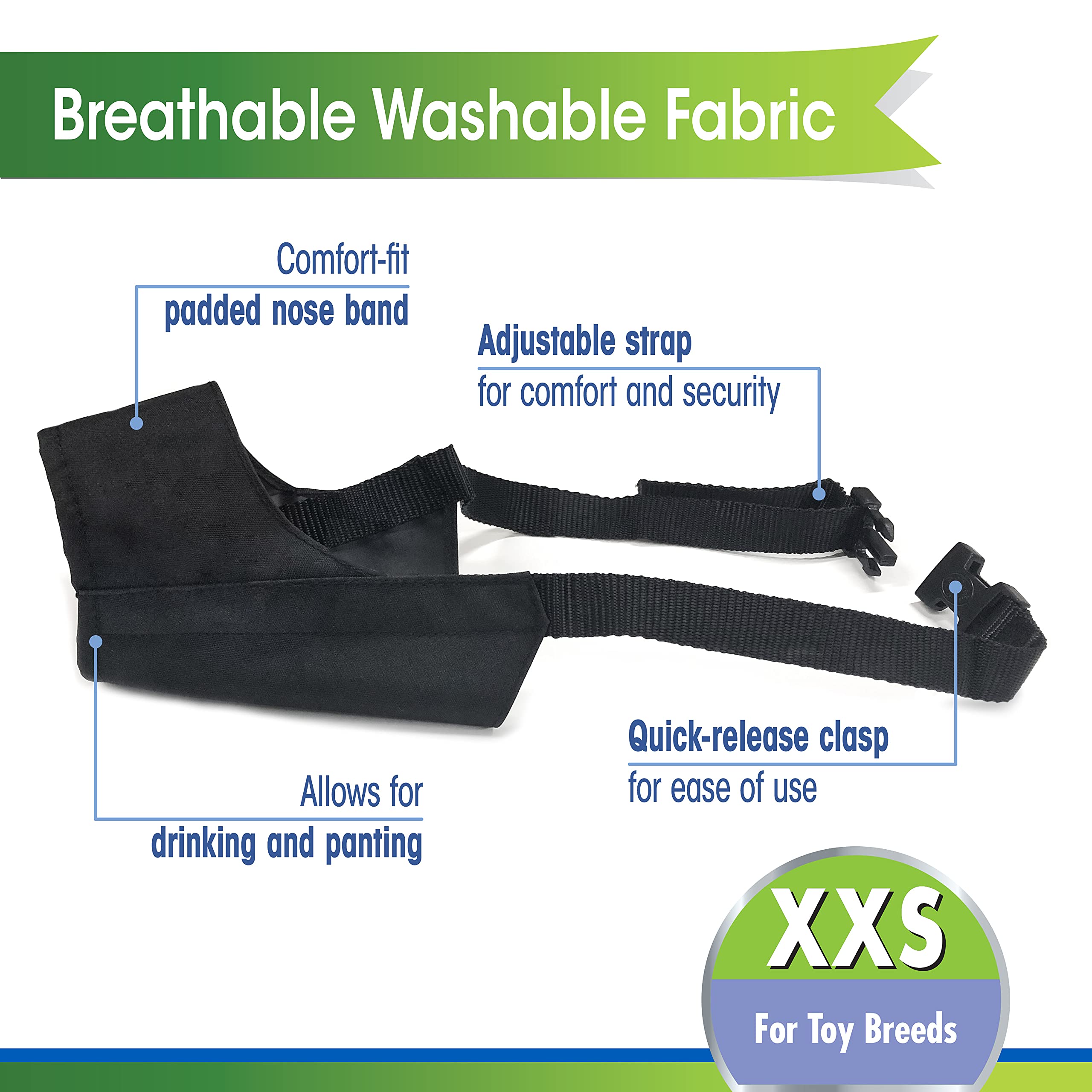 Four Paws Walk-About Quick-Fit Dog Muzzle 0-Xx-Small