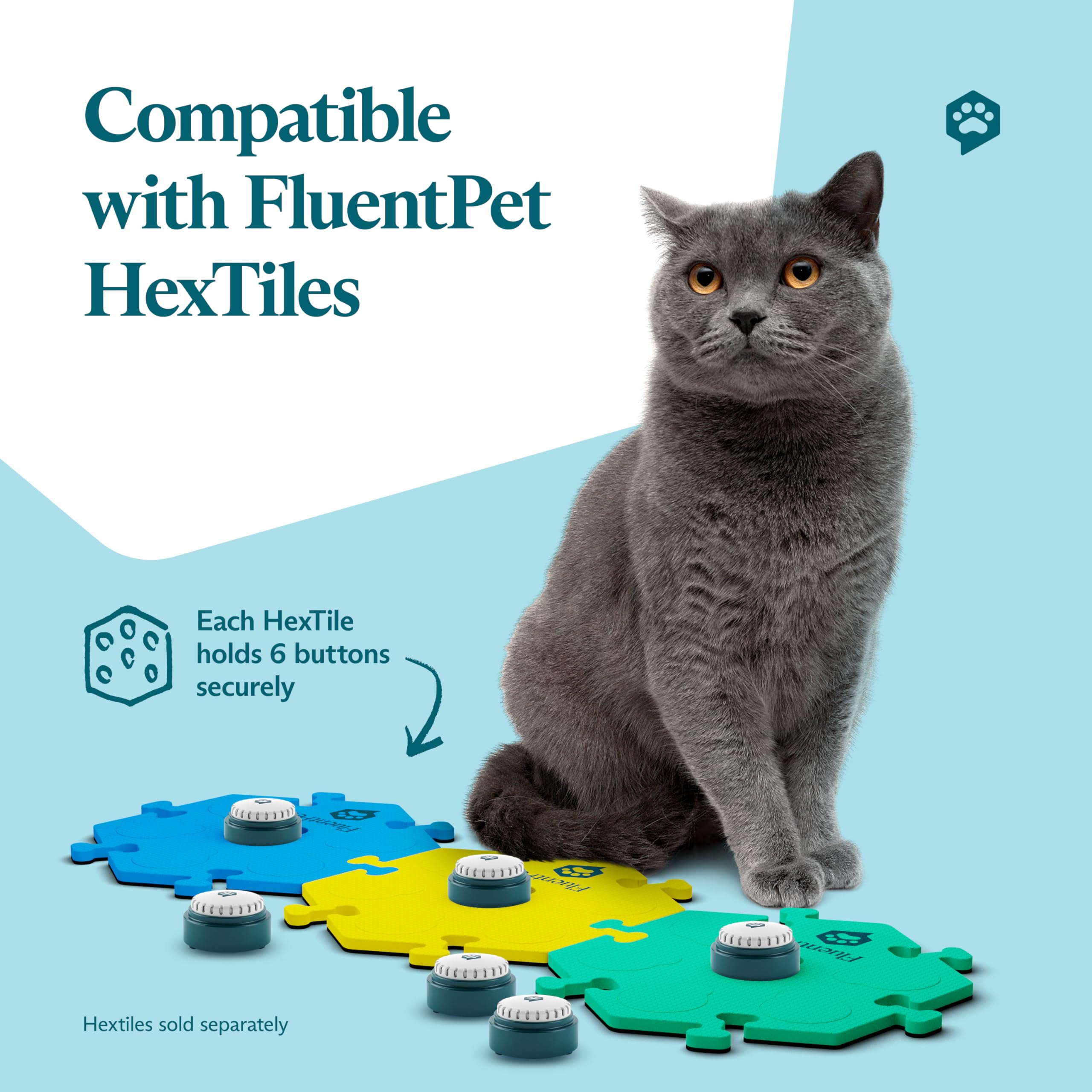 Fluentpet Speak Up! Button With Clearer Upward-Facing Sound - Recordable Buttons With Batteries Included & Premium Audio For Dog