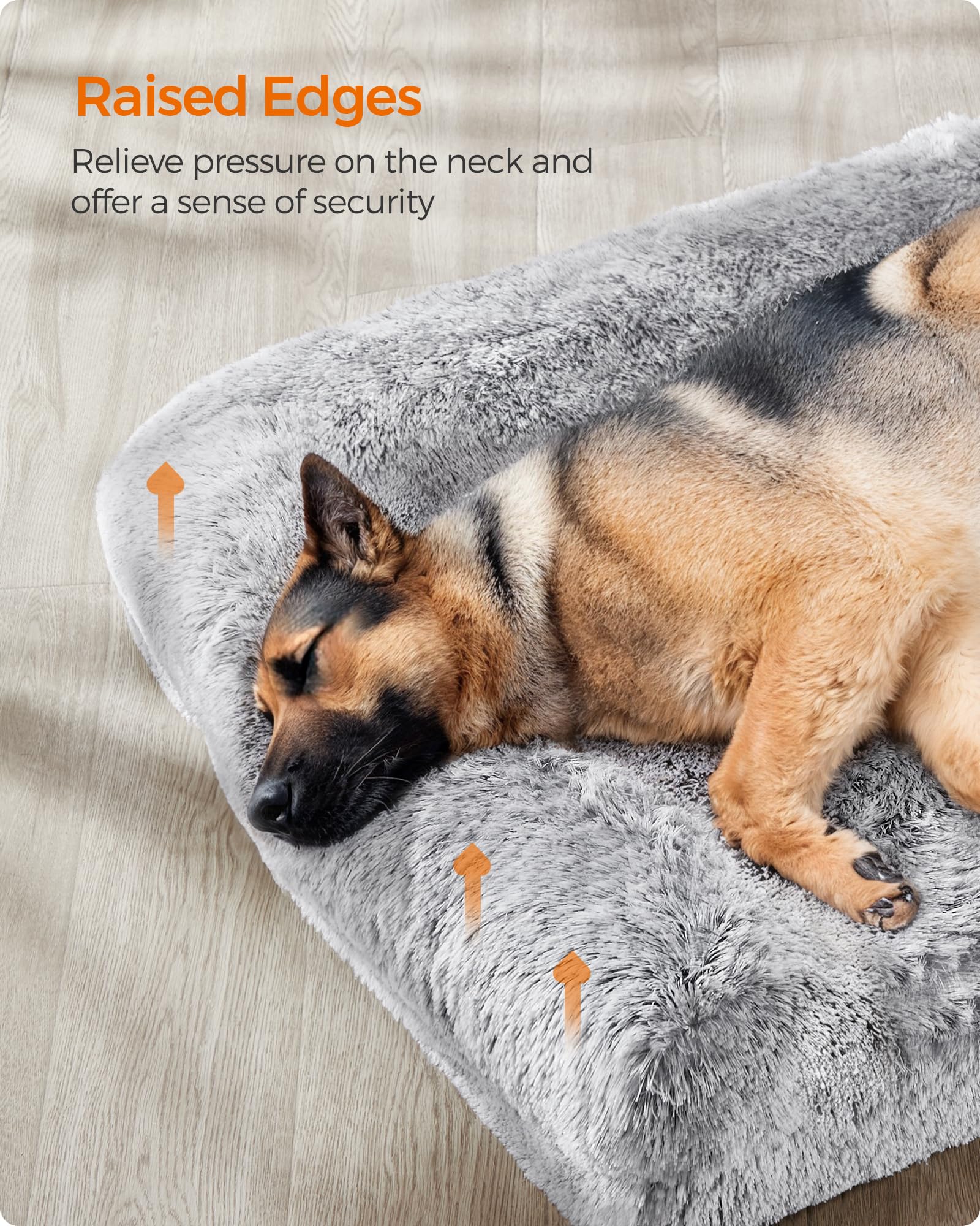 Feandrea Dog Bed, Orthopaedic Dog Sofa Bed For Large Dogs, Waterproof Ped Bed With Removable Washable Cover, 48 X 33.5 X 9.5 Inc