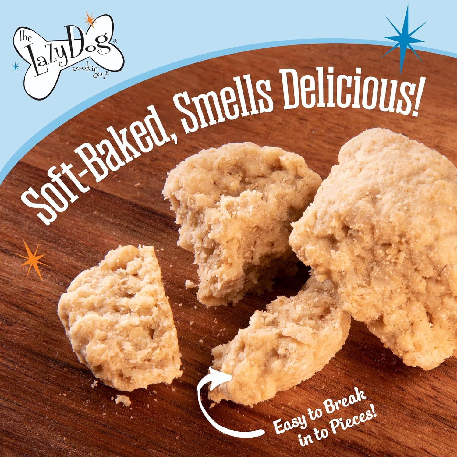 The Lazy Dog Cookie Co. Soft Dog Treats, Mutt Mallows Roasted Vanilla, for Small, Medium and Large Dogs, Wheat-Free, Baked in Th