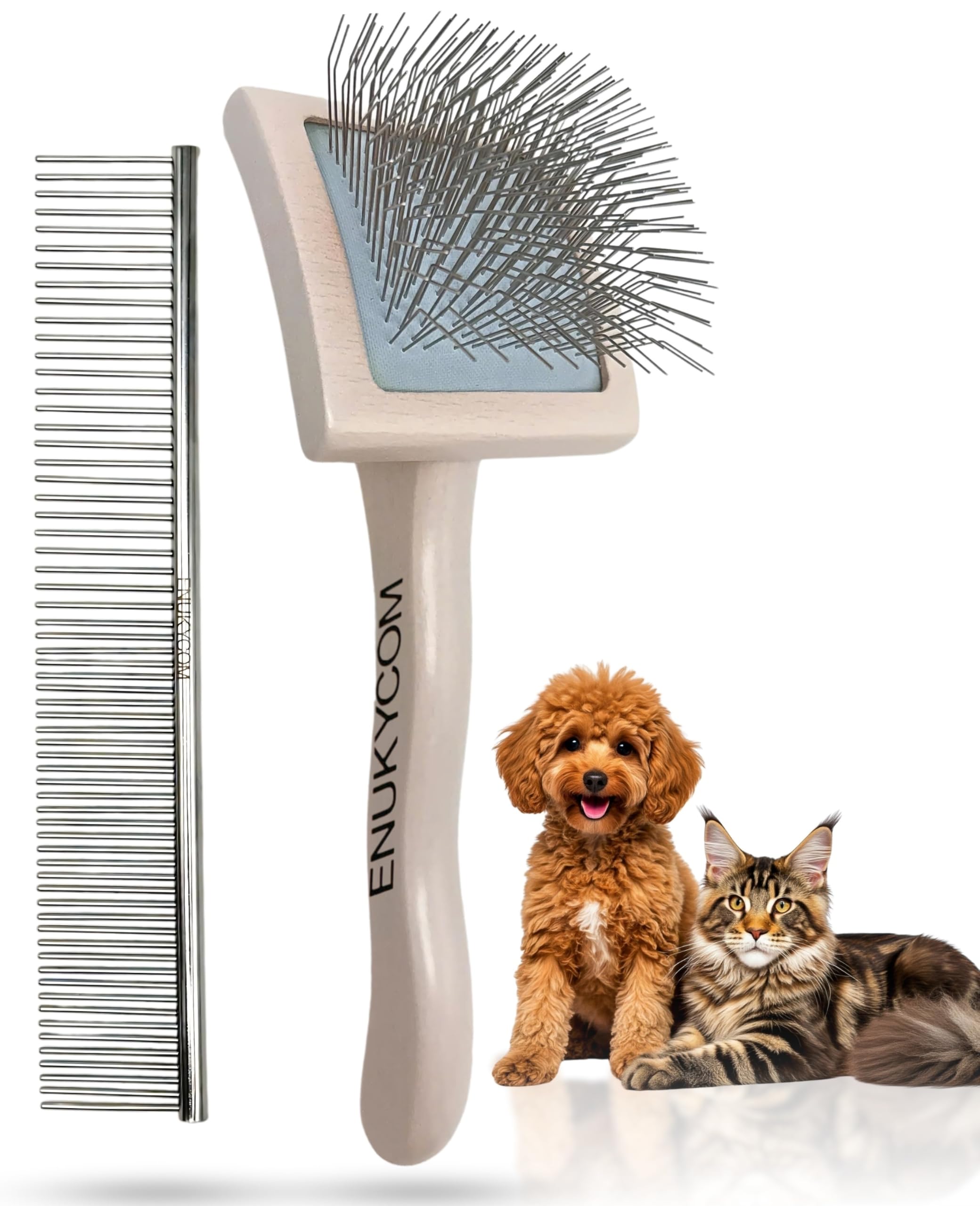 Grooming Dog Slicker Brush For Toy Poodle, Small Doodles & Maine Coon Cats - Best Dog Brush For Cockapoo Cavapoo Maltipoo And Po