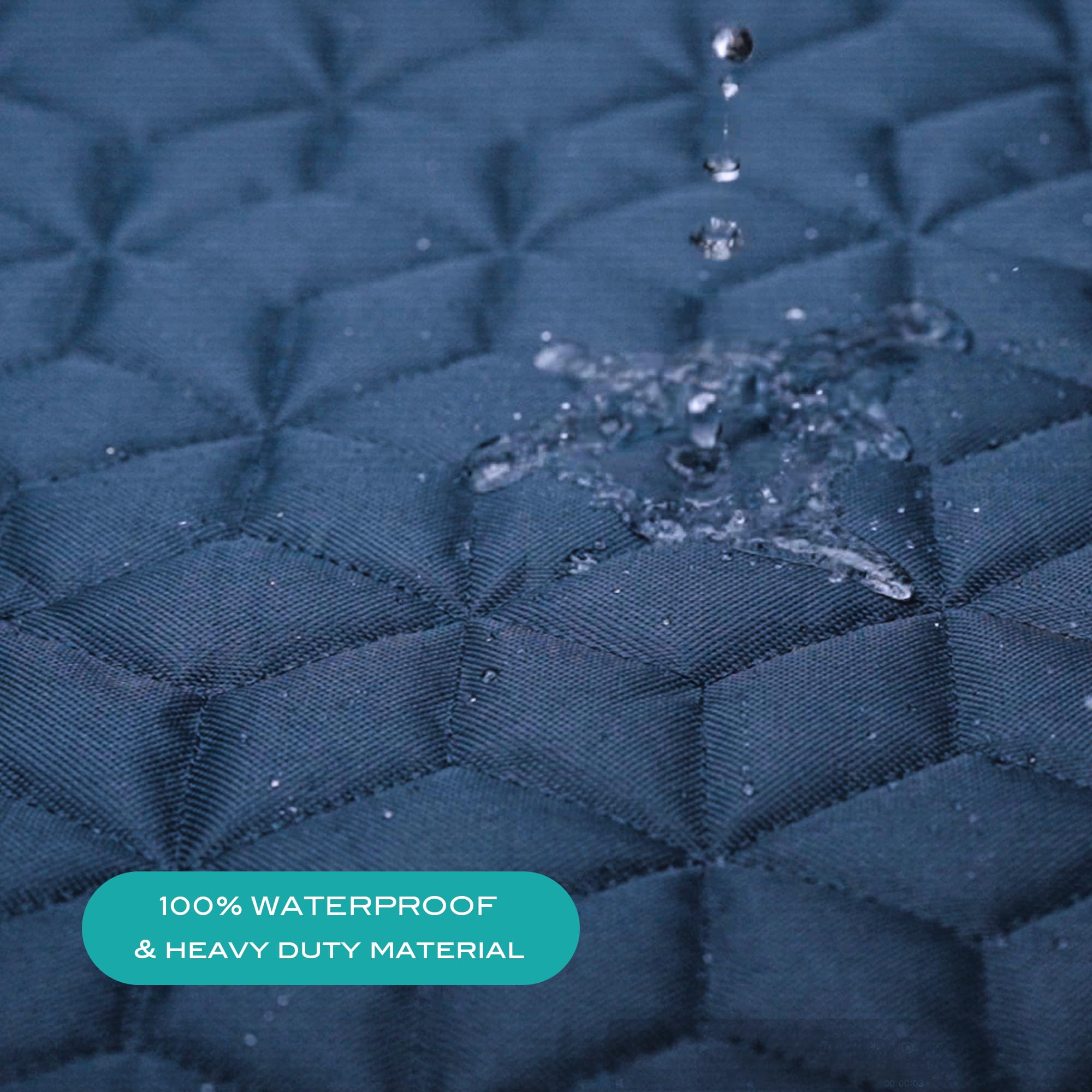 Meginc Dog Car Seat Covers For Back Seat, Heavy Duty Pet Bench Seat Covers For Trucks Waterproof Protector Back Seat Nonslip Dog