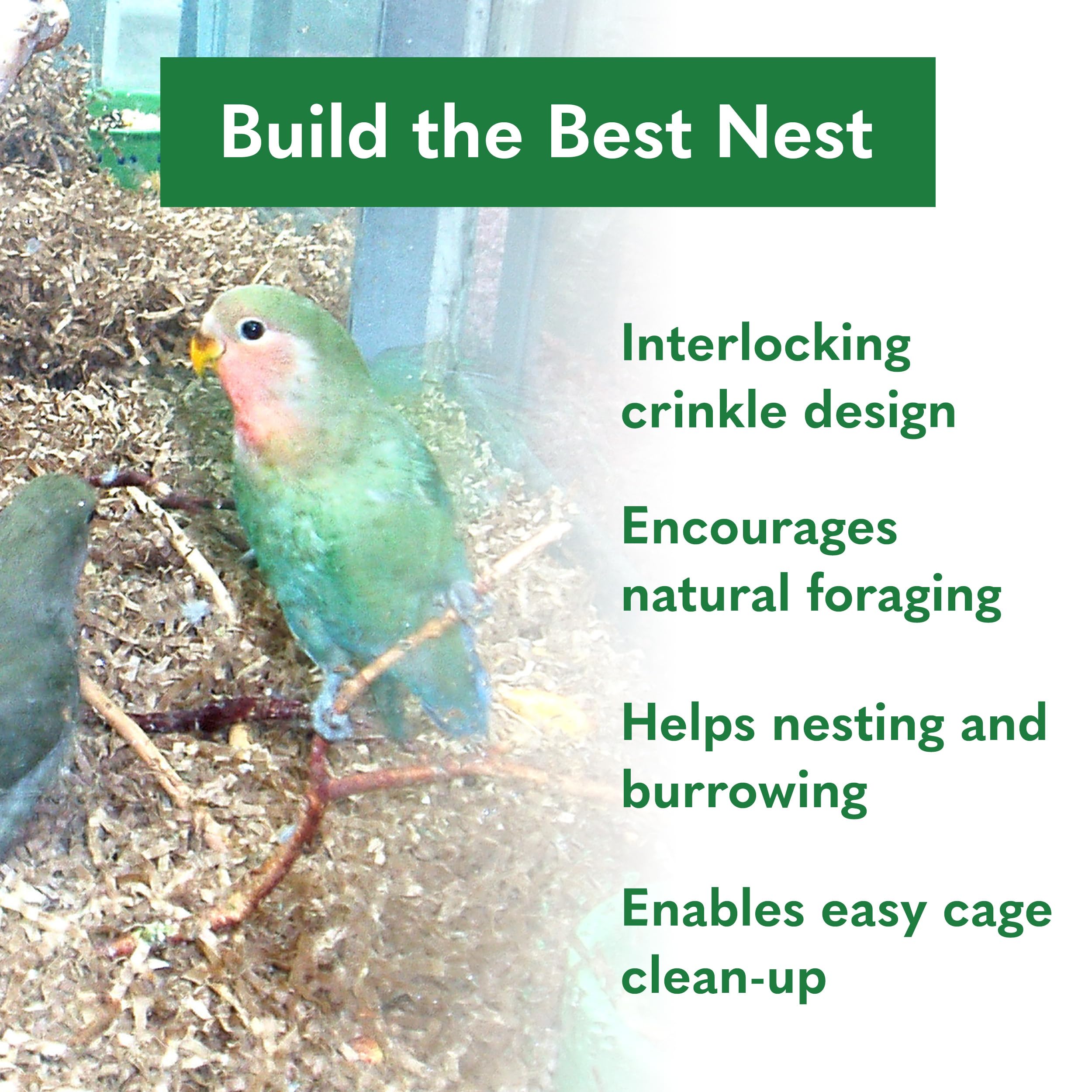 Eco Bedding 99% Dust-Free Paper Bedding For Small Pets And Birds, Eco Natural, 1.5L - Safe, Clean, Ideal Nesting & Burrowing Mat