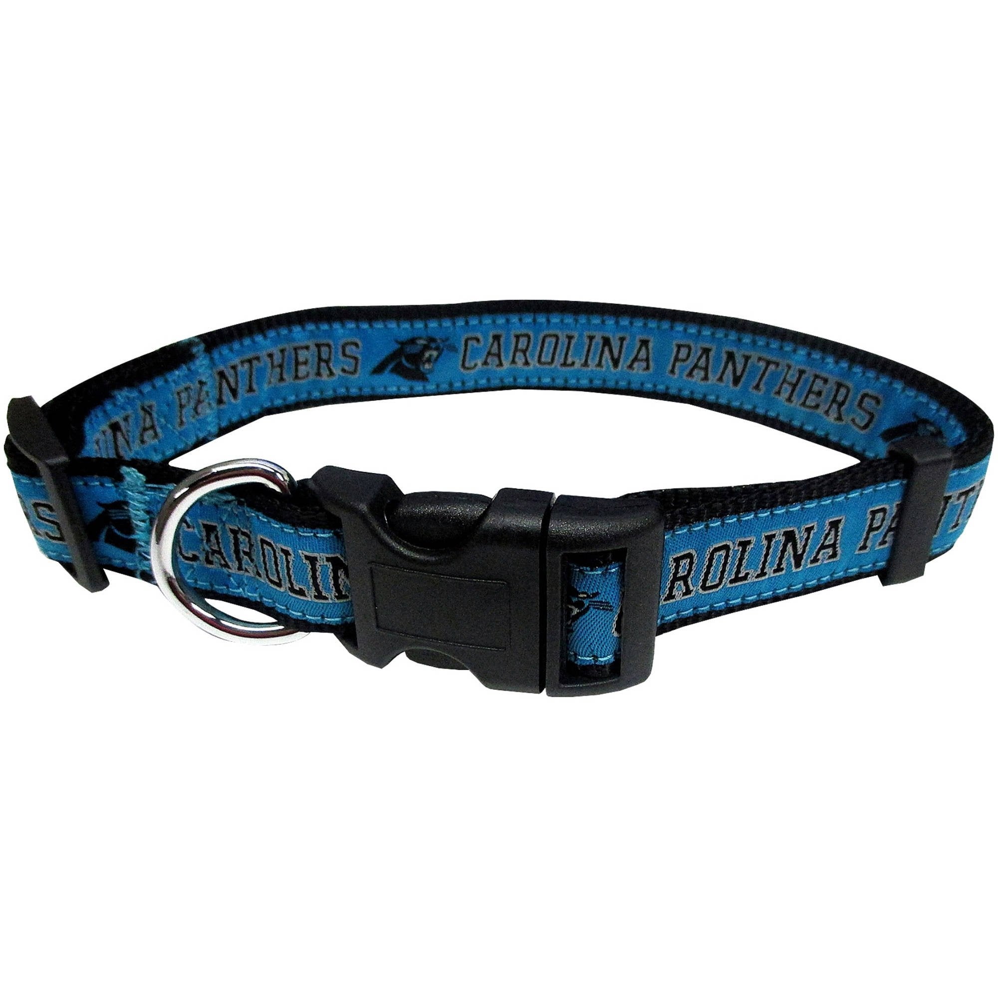 Pets First NFL Carolina Panthers Licensed PET COLLAR, Medium - Heavy-Duty, Strong, and Durable Dog Collar. Available in 31 Footb