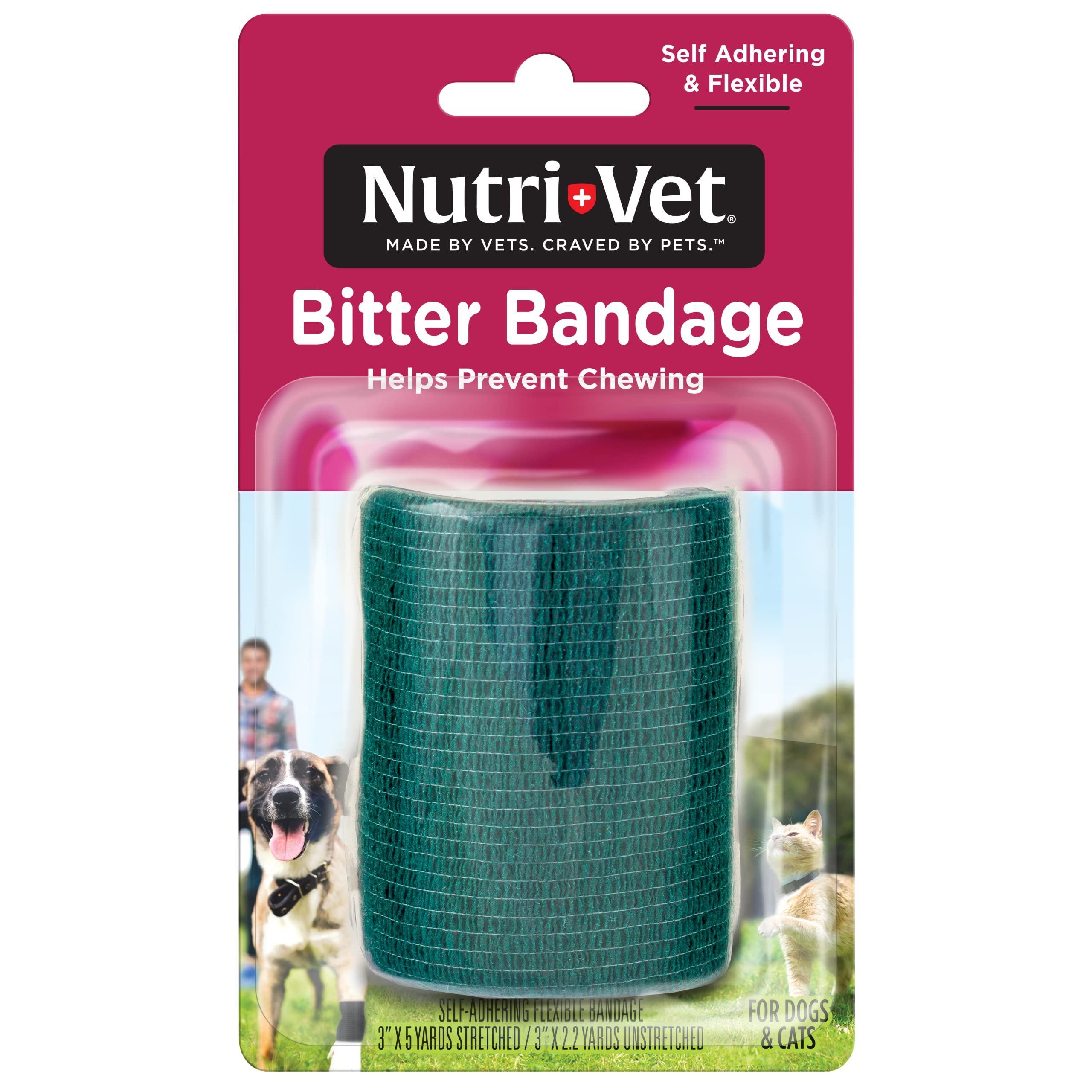 Nutri-Vet Bitter Bandage for Dogs and Cats | Help Prevent Chewing | 3 inches