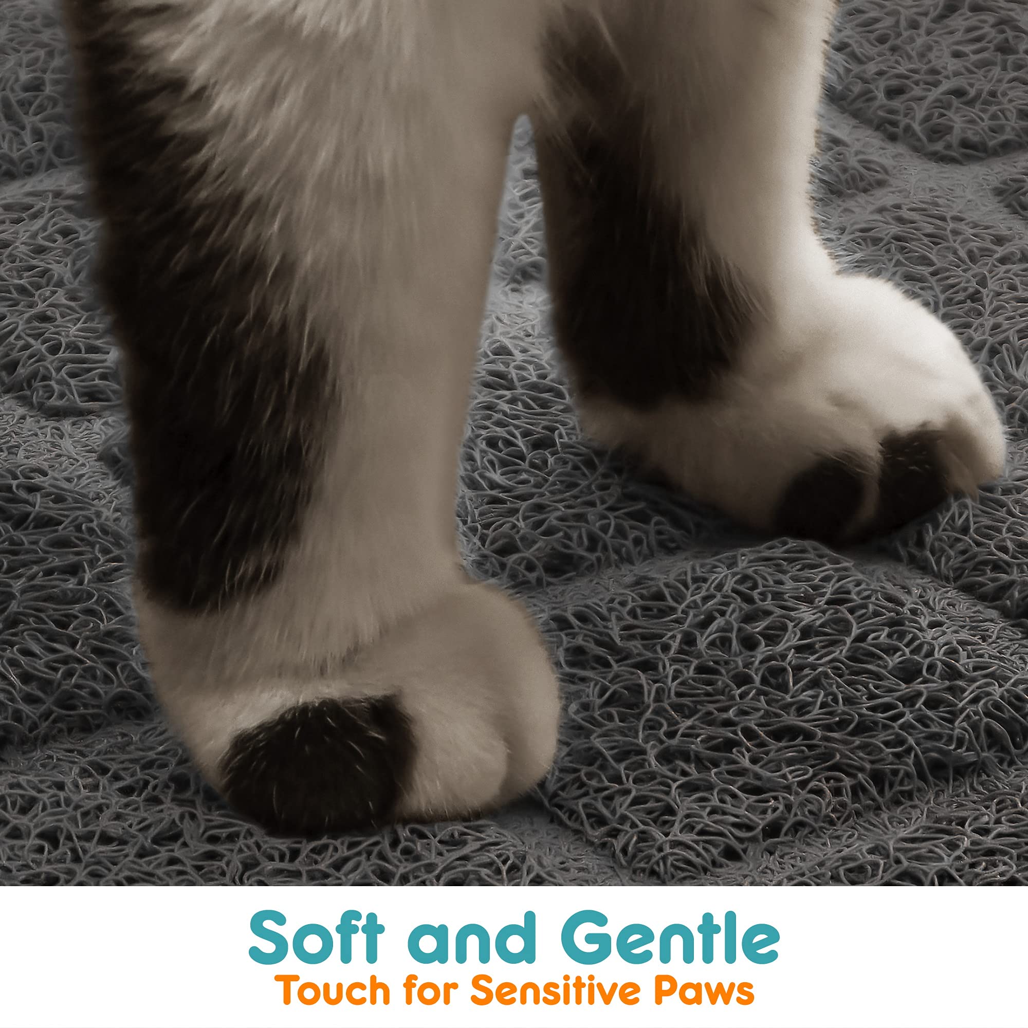 Conlun Cat Litter Mat Litter Trapping Mat, 35' X 23' Premium Durable Pvc Grid Mesh With Scatter Control, Non-Slip, Less Waste Cat Litter Box Mat, Soft On Kitty’S Paws, Urine Waterproof