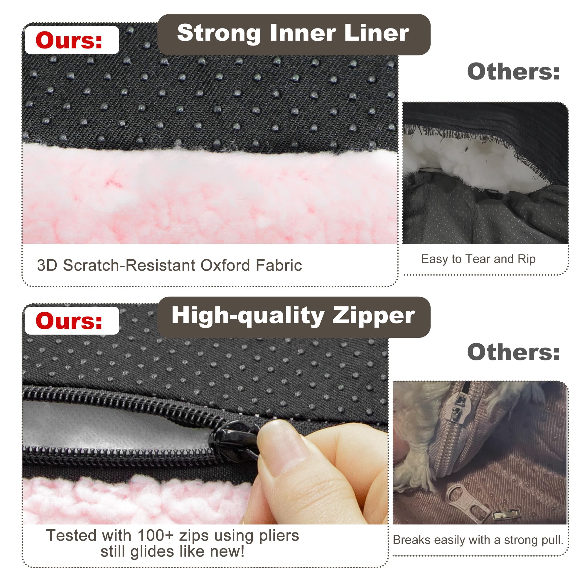 Famidge Sherpa Cat Couch, Washable Cat Bed For Indoor Cats, Calming Dog Couch For Medium Small Dogs & Cats Up To 20Lbs, Dog Gray