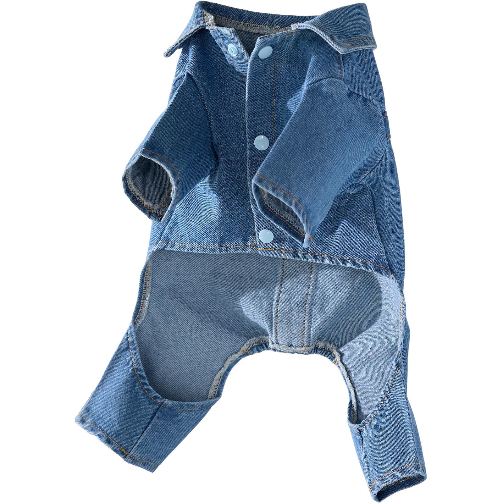 Fashion Denim Dog Overalls Onesie, Suitable For Small To Medium-Sized Dogs To Wear All Year Round, Machine Washable (Xx-Large)