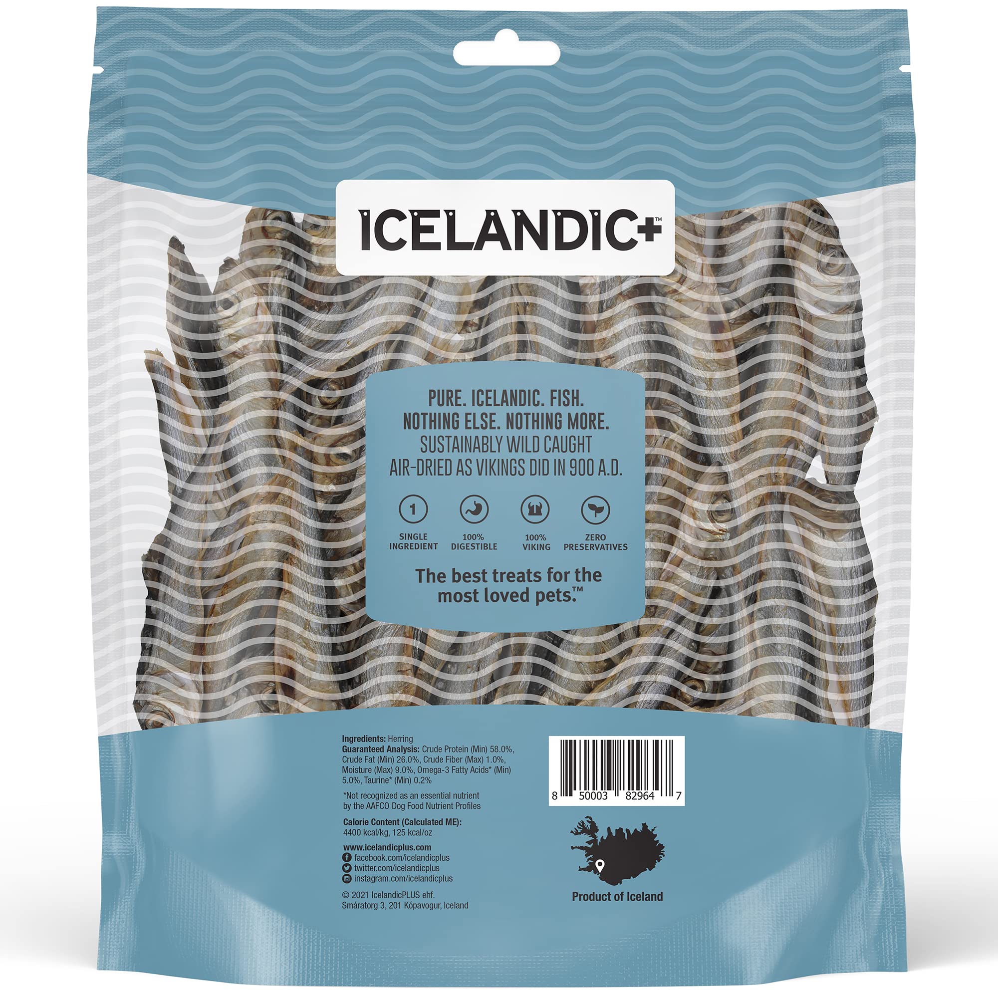 ICELANDIC  DOG HERRING FISH WHOLE BULK 9oz.