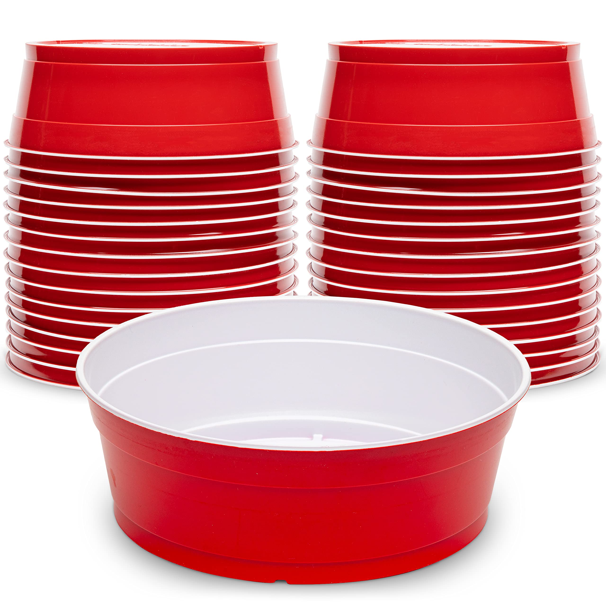GoSports Party Dog Disposable Red Cup Style Pet Food Bowls for Cats and Dogs - Large and Small Sizes, 60 oz