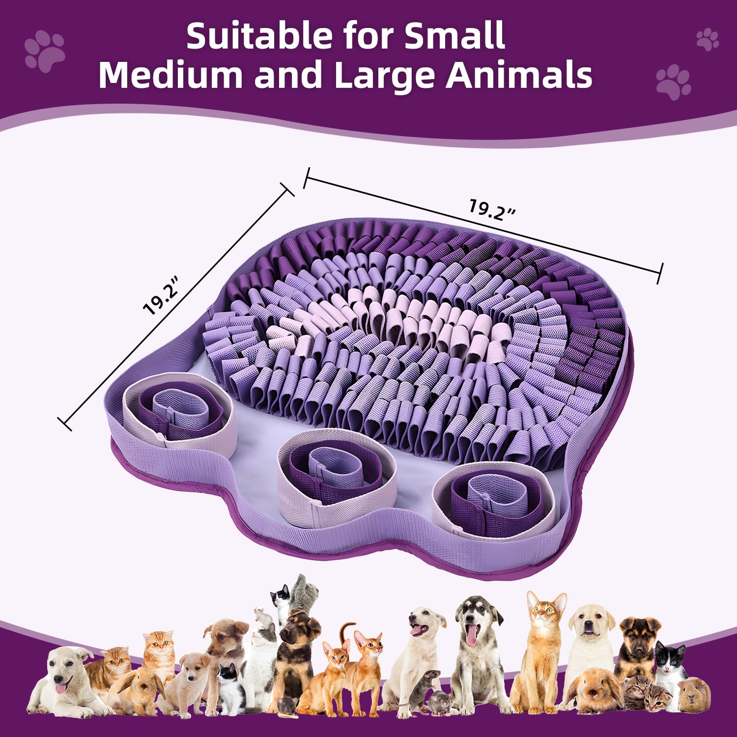 Snuffle Mat For Dogs - Interactive Sniff Mat & Slow Feeder For Dog Training, Stress Relief & Natural Foraging - Non-Slip, Portab