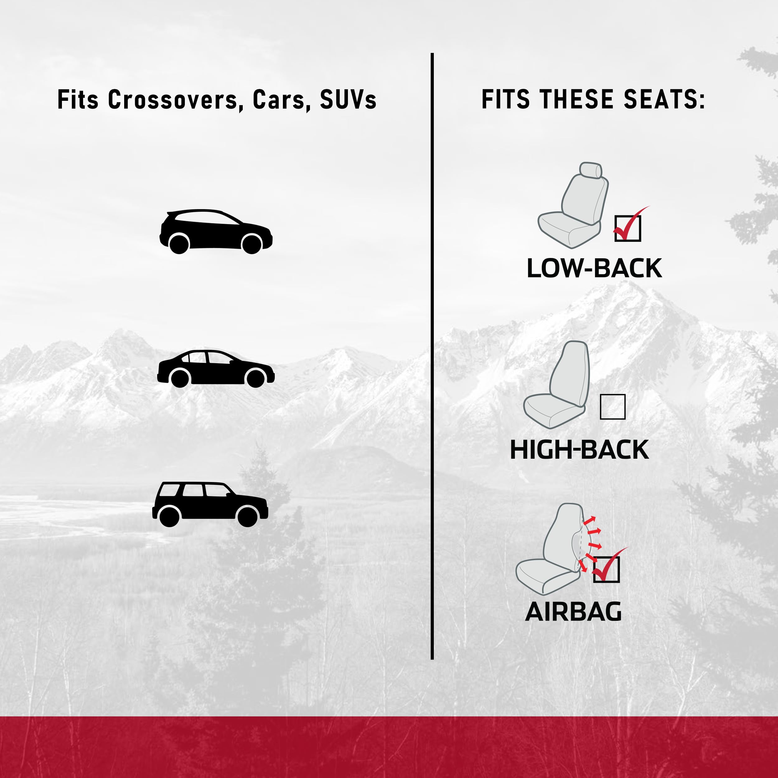 DICKIES 2-Piece Puncture-Resistant Front Seat Covers for Cars, Trucks, SUVs, Automotive Seat Covers, Car Seat Protector for Pets