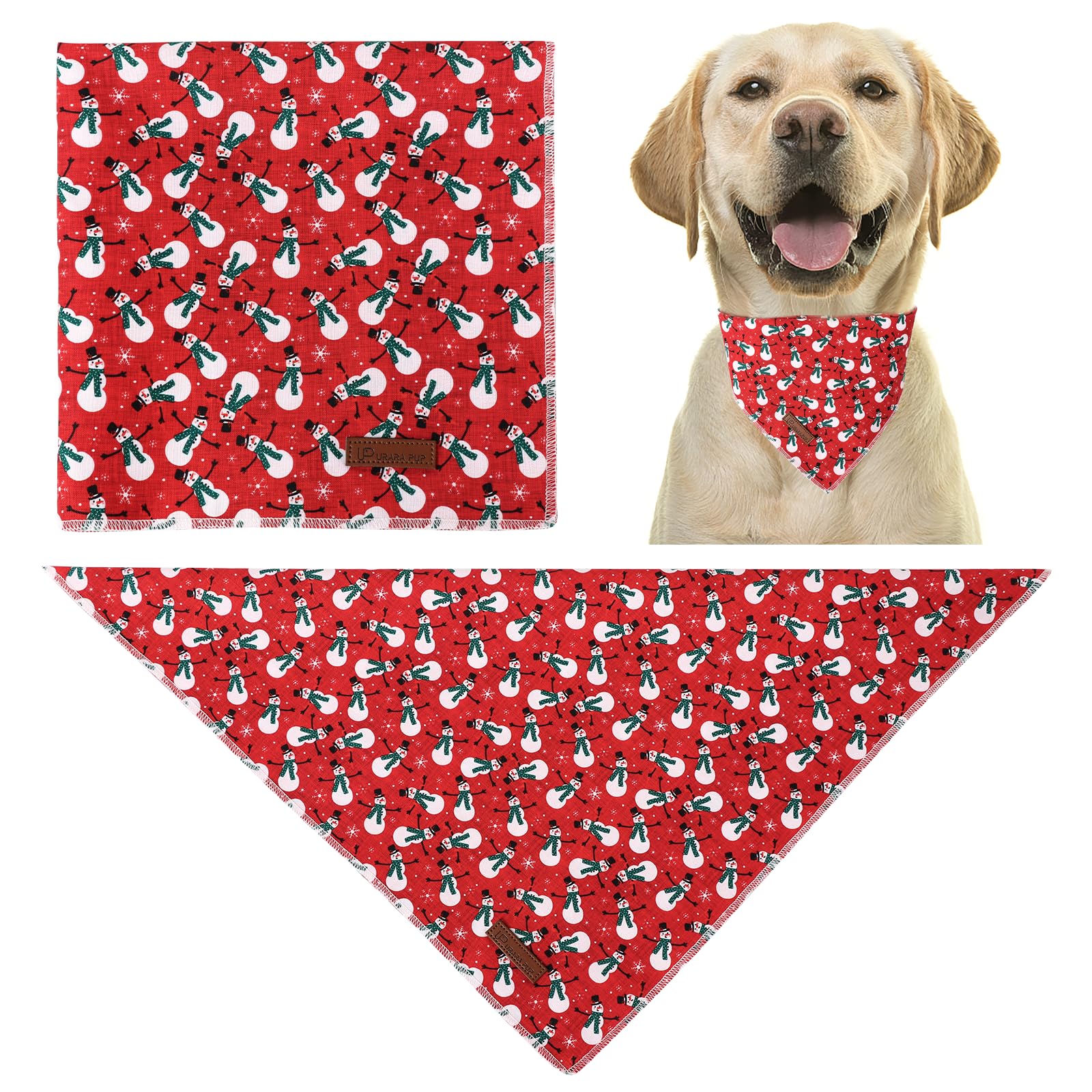 Up Urara Pup Christmas Dog Bandana, Triangle Bid Scarf For Small Medium Pets, Cotton Kerchief For Girl Boy Dogs Or Cats, Red Win