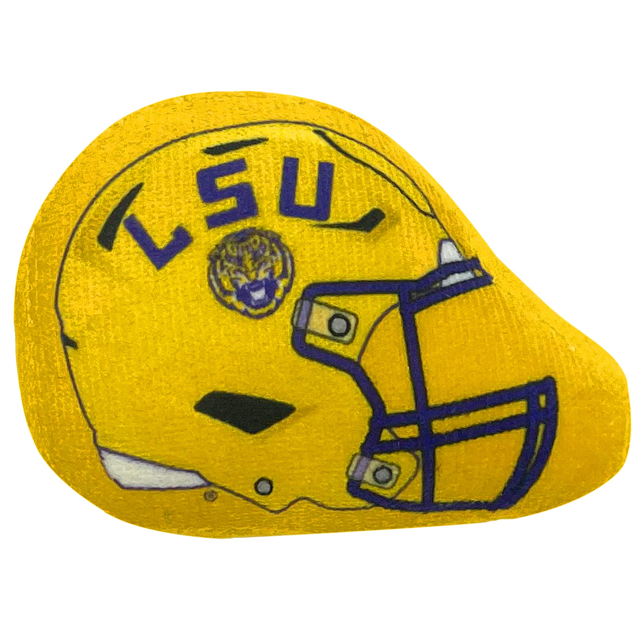 Pets First Best Plush Cat Toy - Ncaa Lsu Complete Set Of 3 Piece Cat Toys Filled With Fresh Catnip. Includes: 1 Helmet Cat Toy,